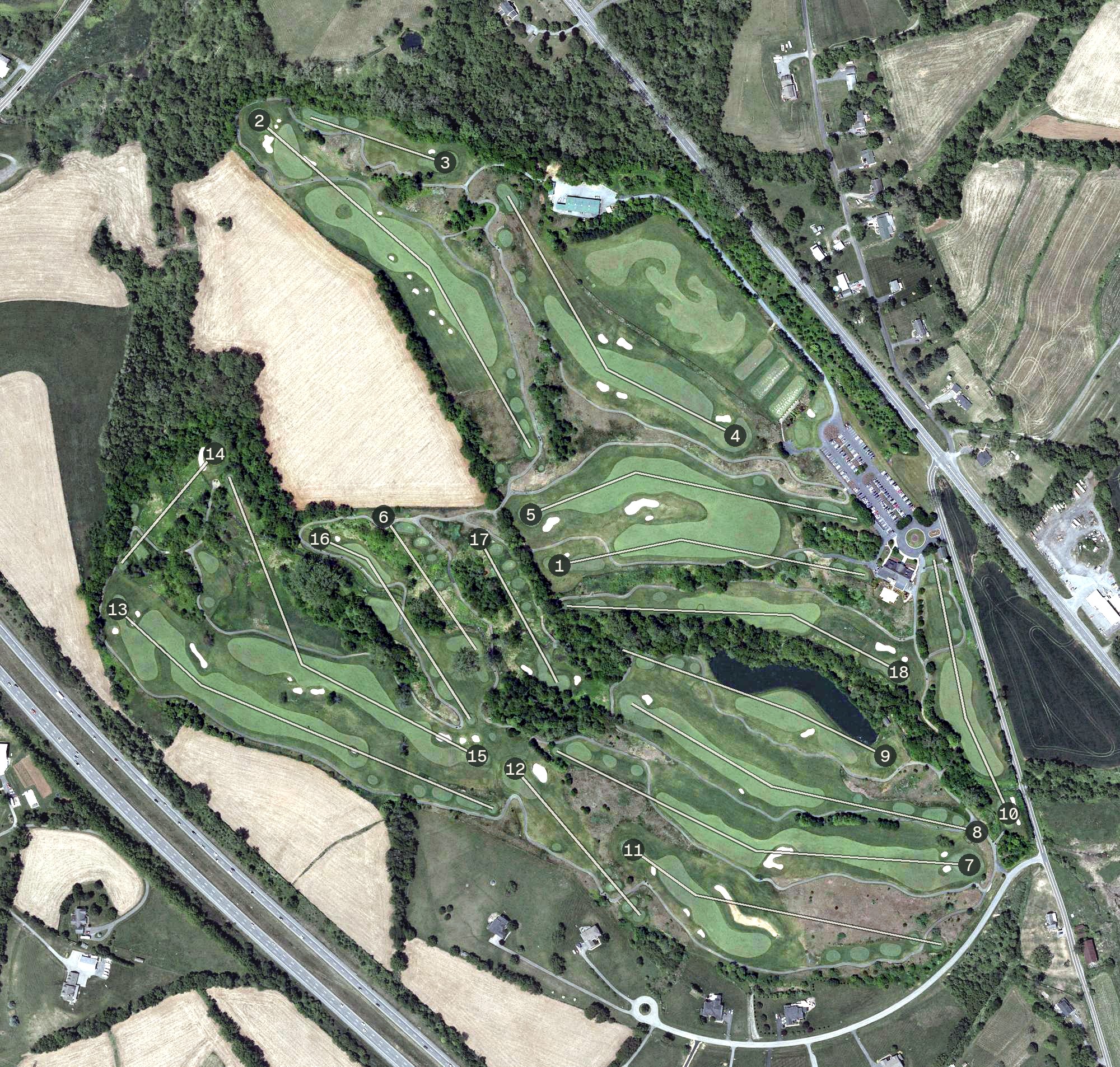Aerial view of Maryland National Golf Course, MD