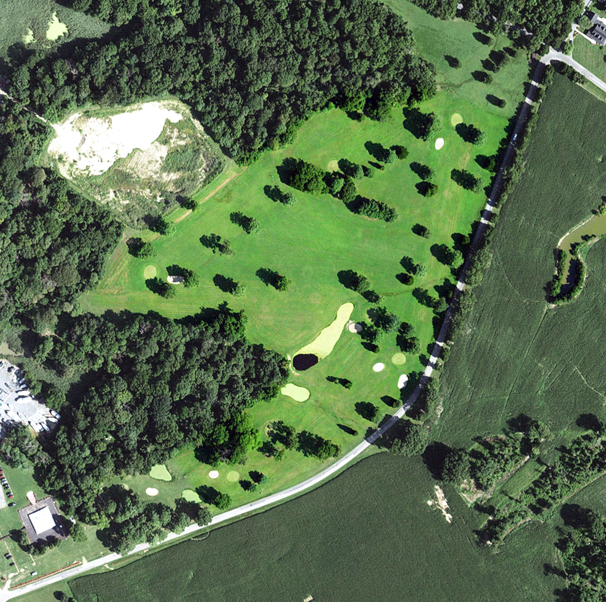 Aerial view of Mears Great Oak Landing Marina, MD