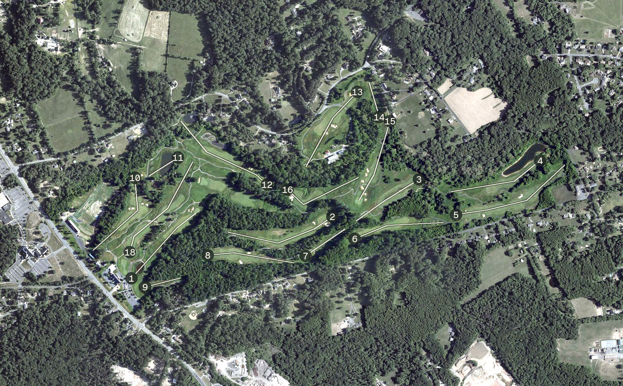 Aerial view of Mountain Branch Golf Course, MD