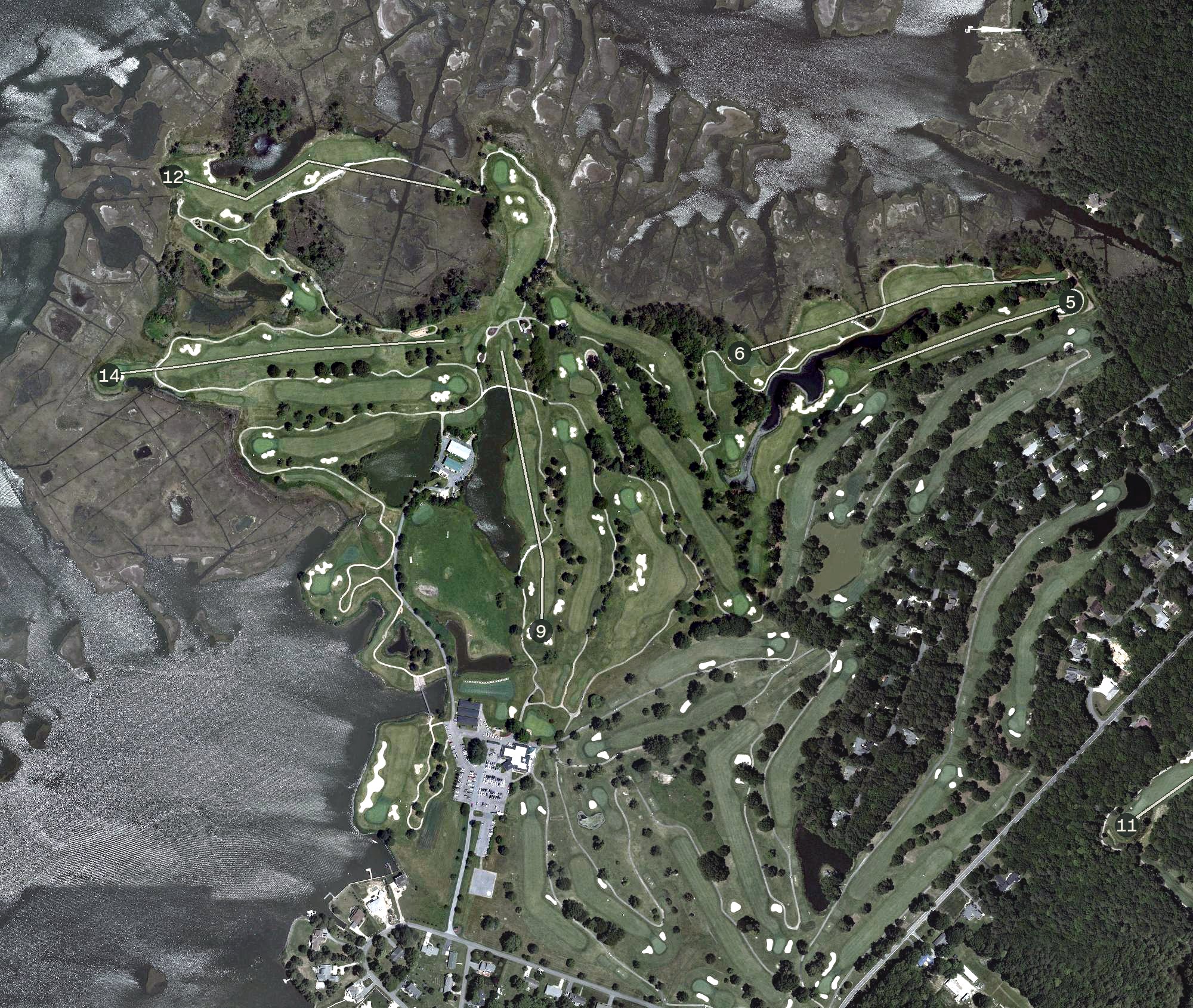 Aerial view of Newport Bay, MD