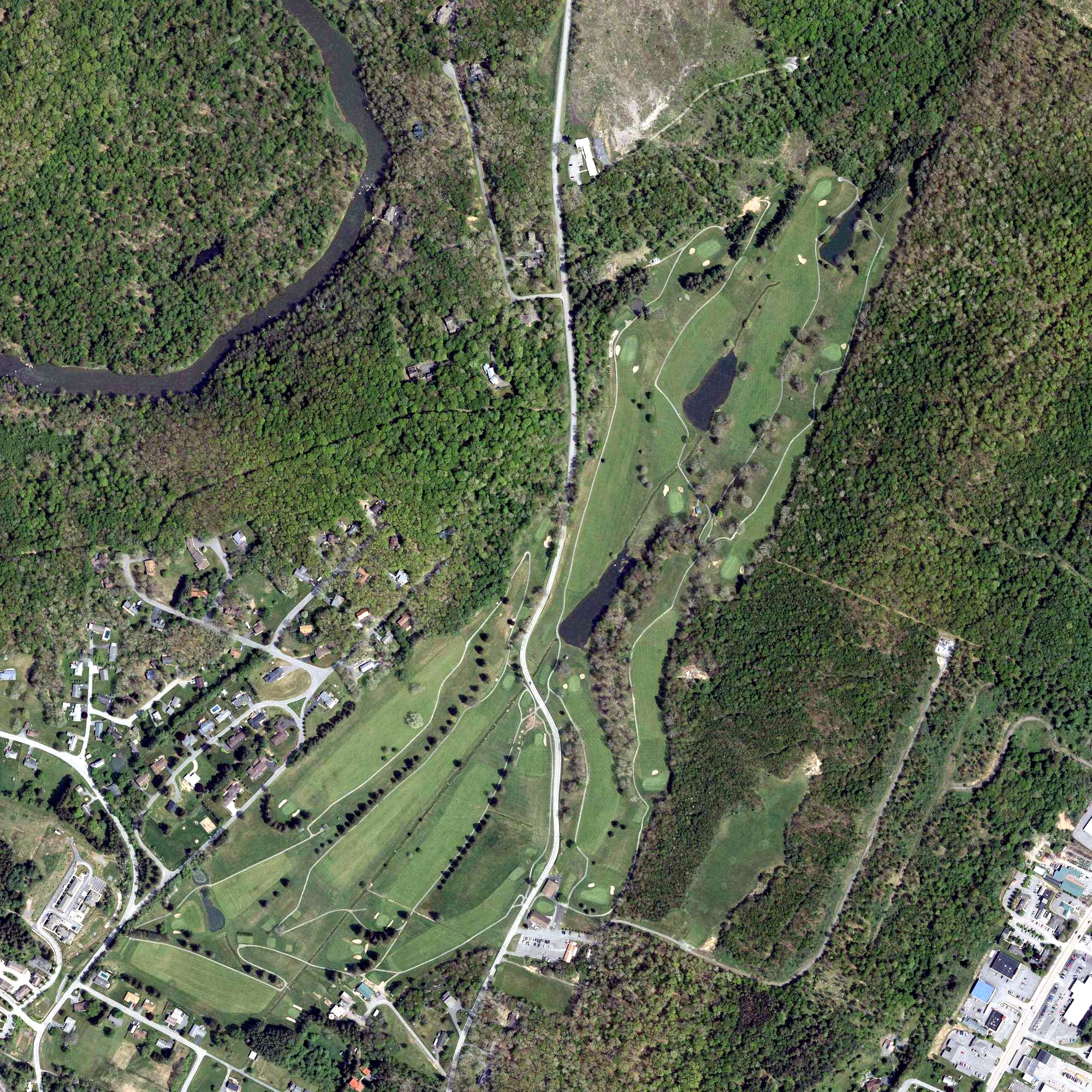 Aerial view of Oakland Golf Course, MD