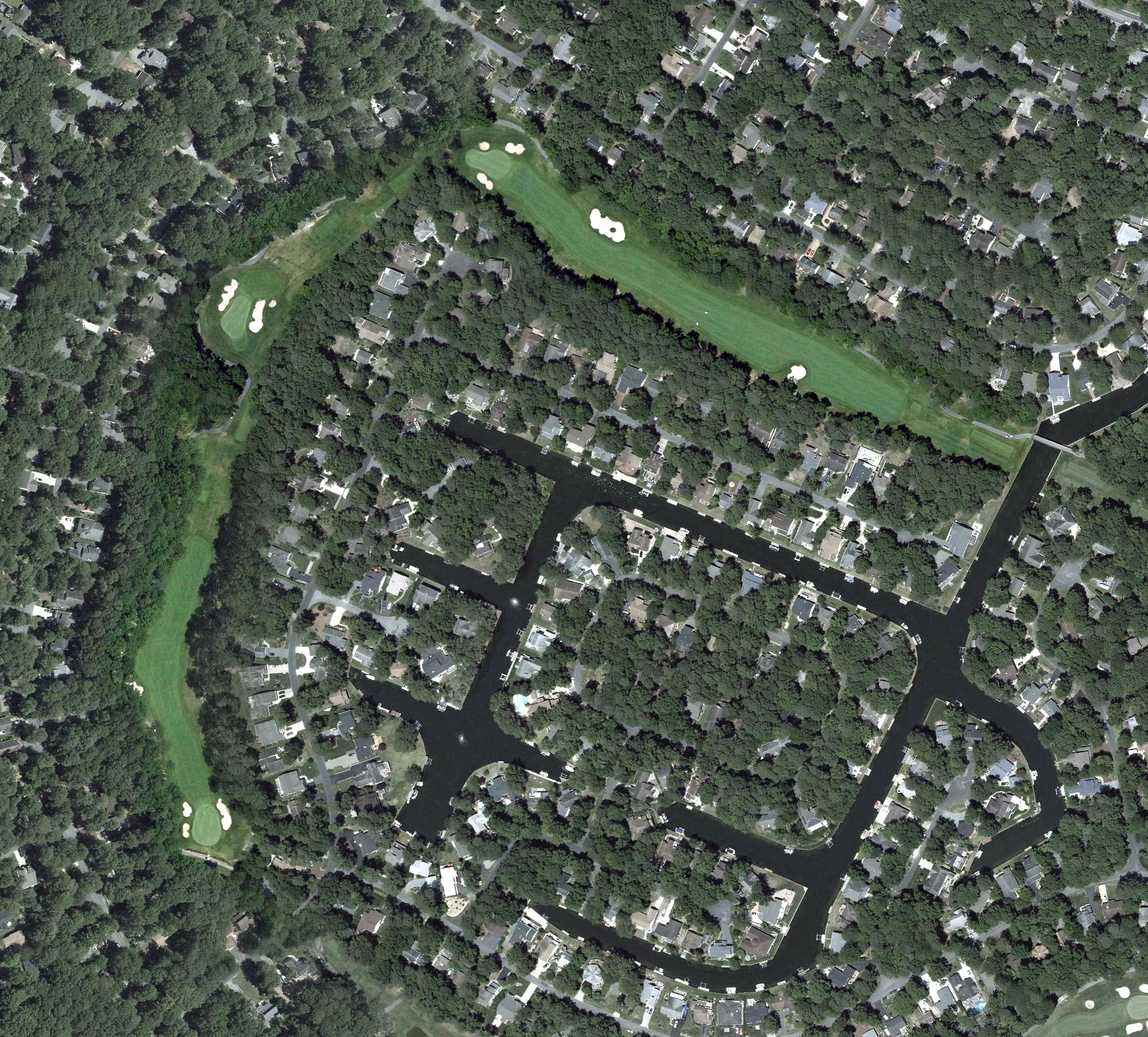 Aerial view of Ocean Pines Golf Course, MD