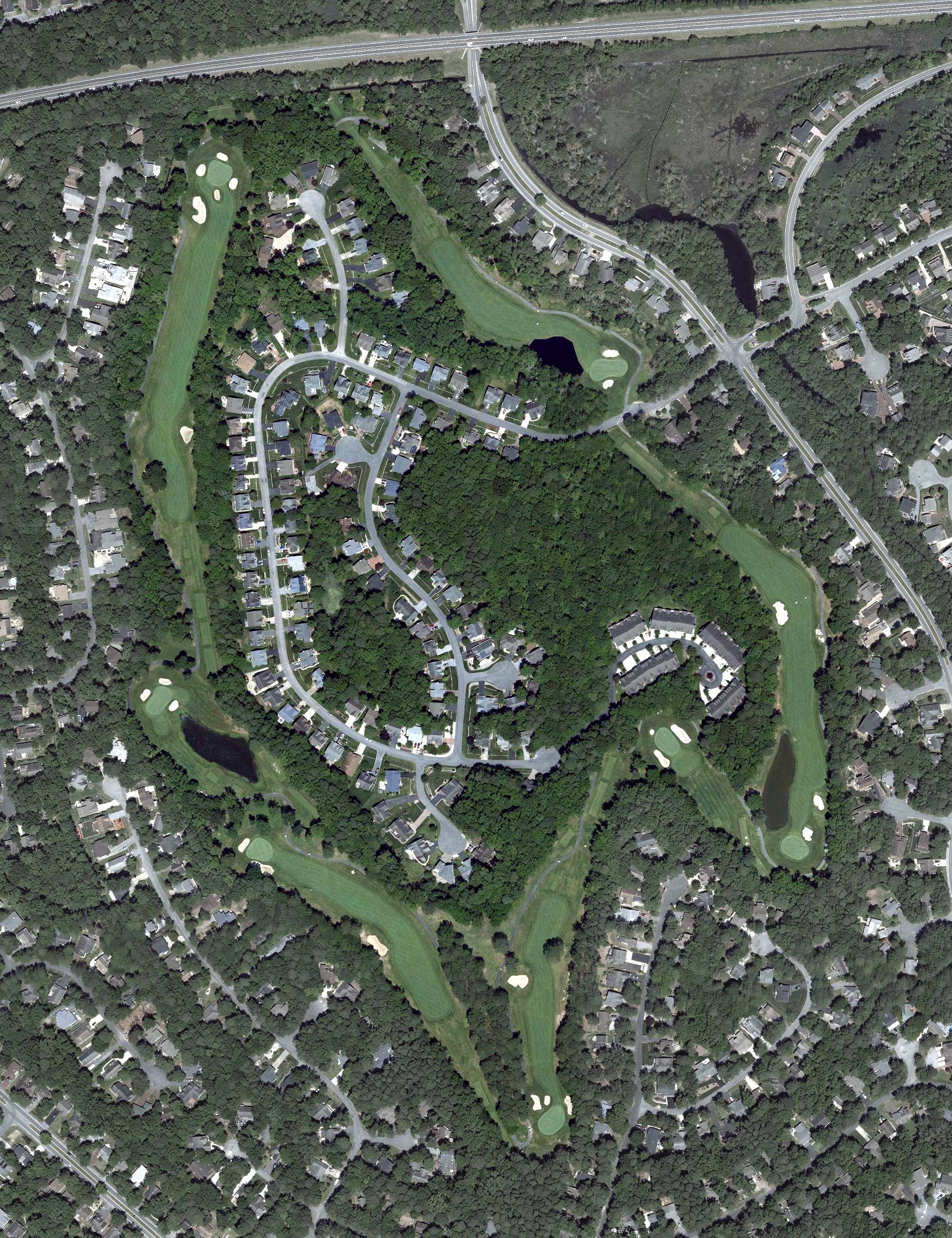 Aerial view of Ocean Pines Golf Course, MD