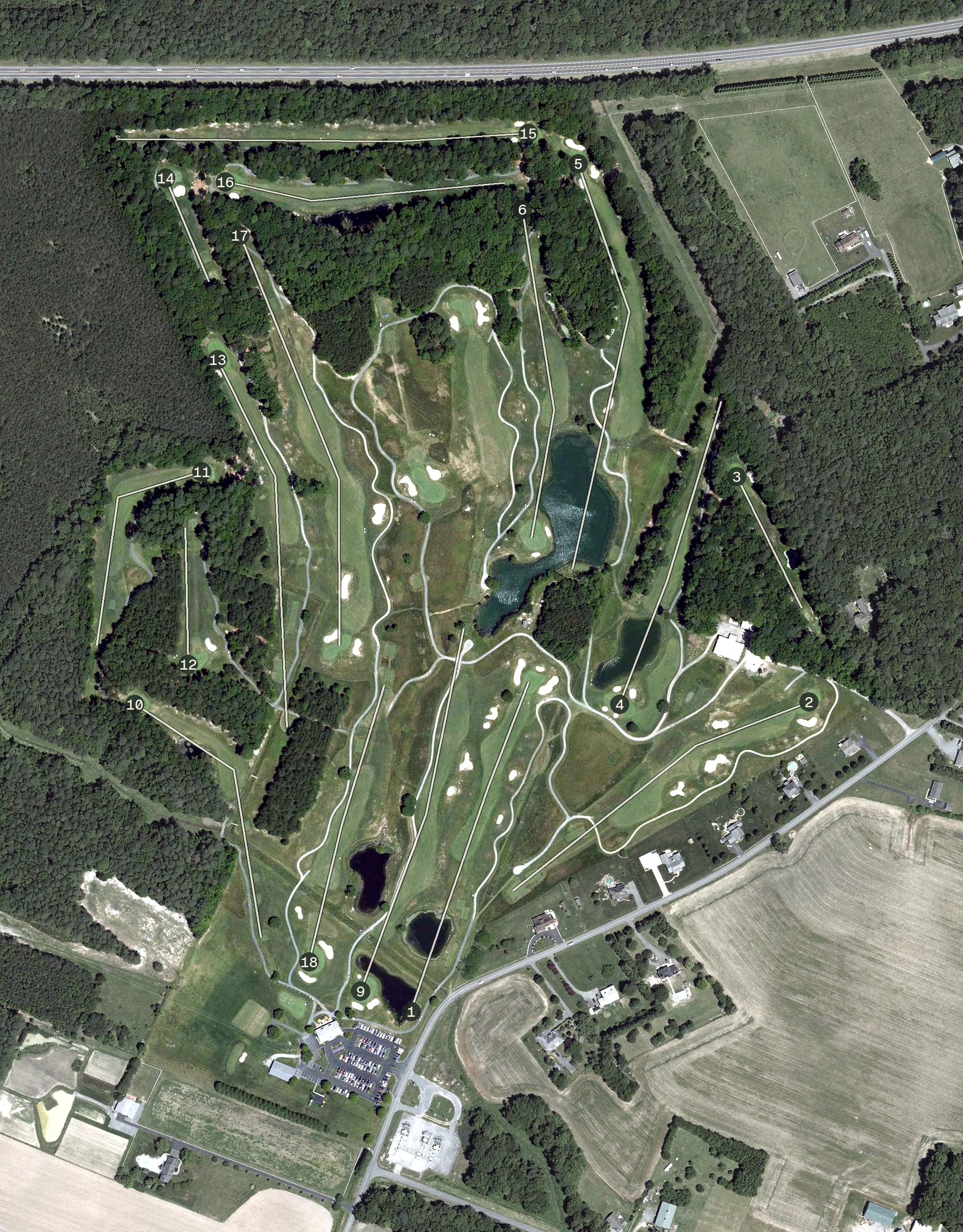 Aerial view of Ocean Resorts Golf Club, MD