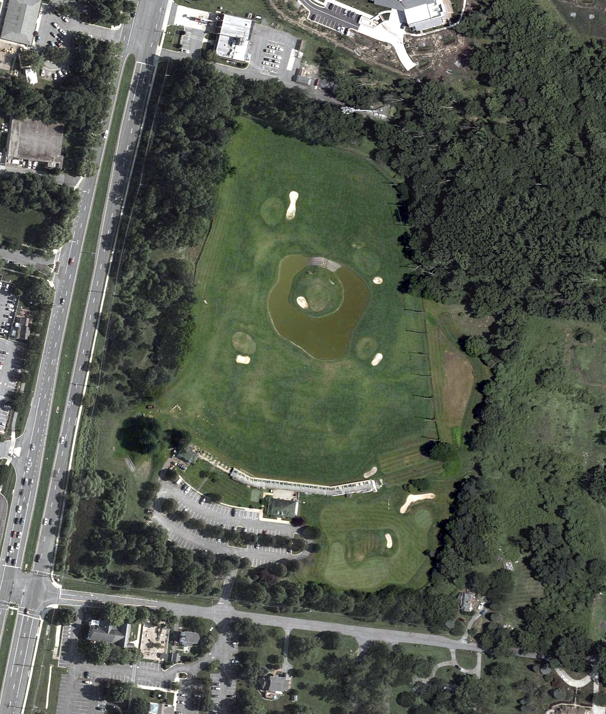 Aerial view of Olney Golf Park, MD
