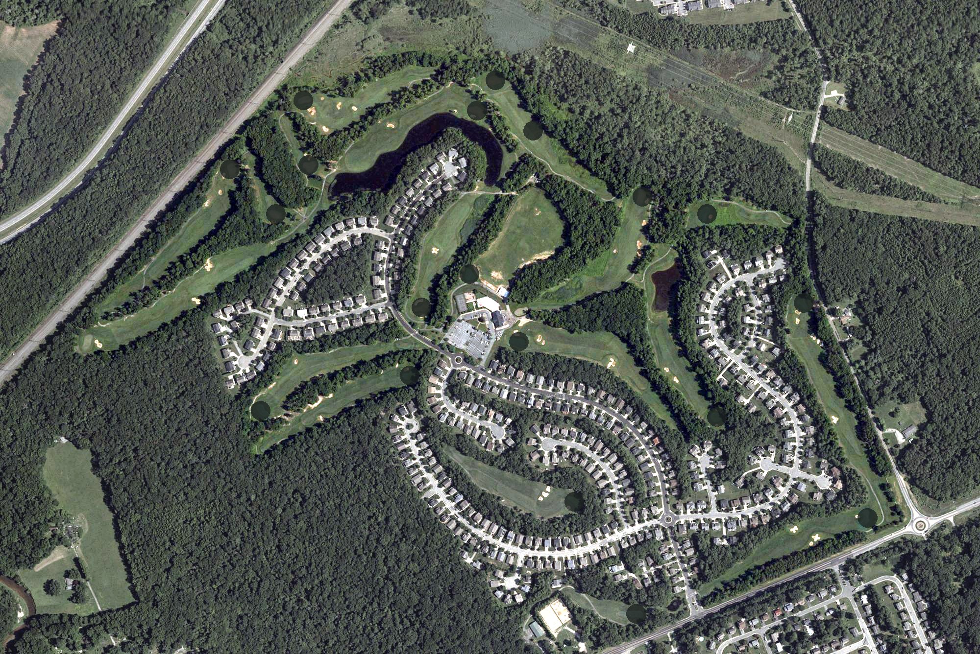 Aerial view of Patriots Glen National Golf Club, MD