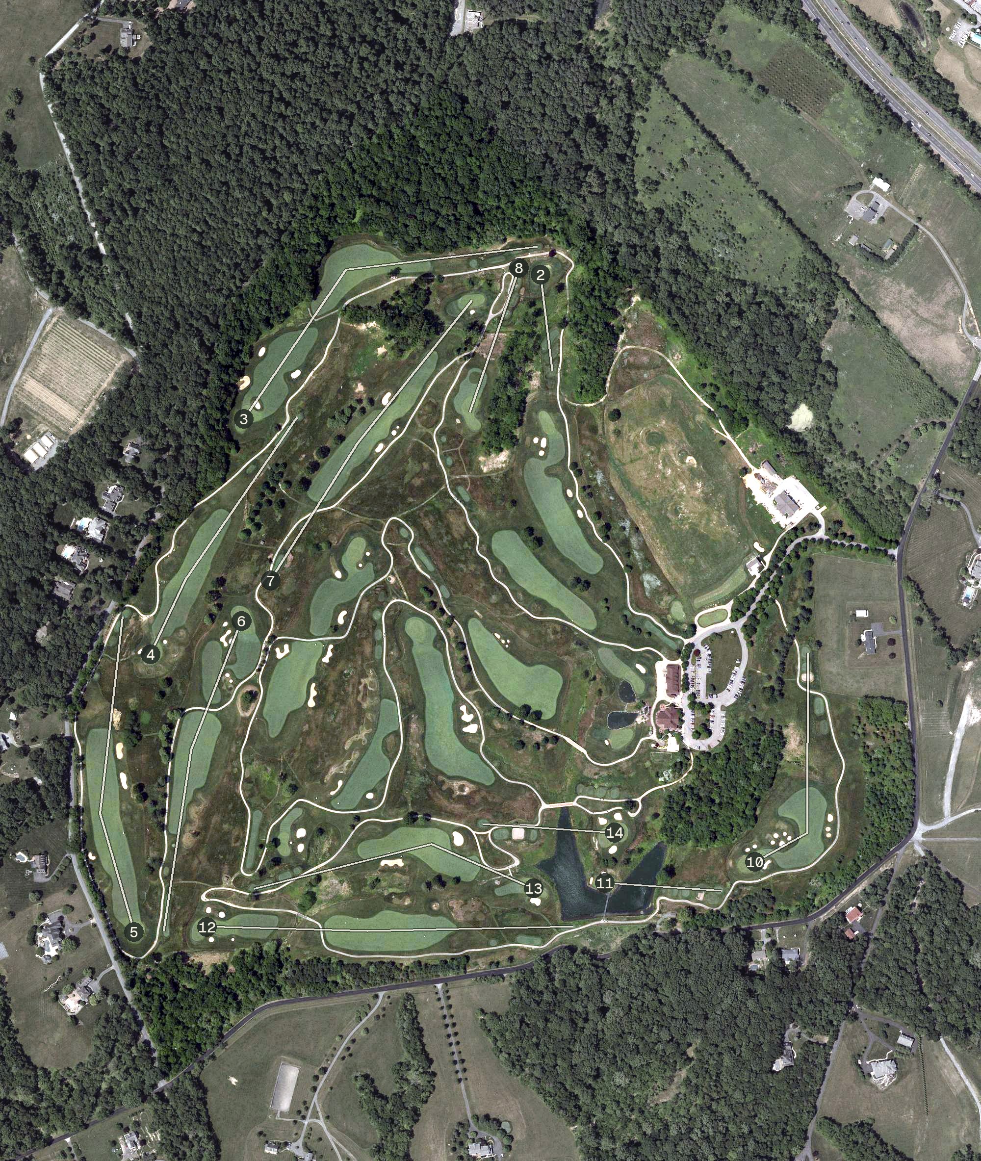 Aerial view of PB Dye Golf Club, MD