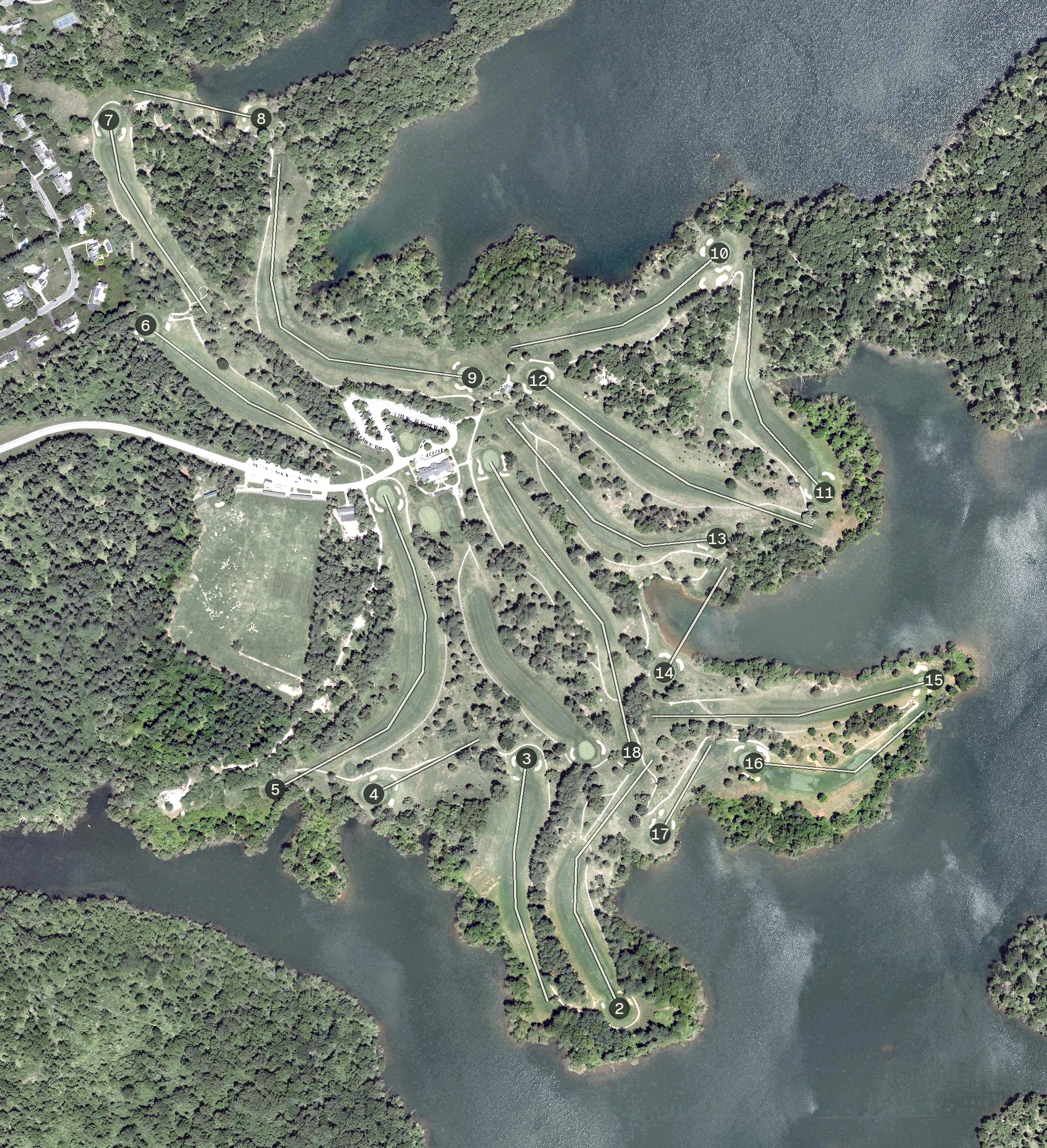 Aerial view of Pine Ridge Golf Course, MD