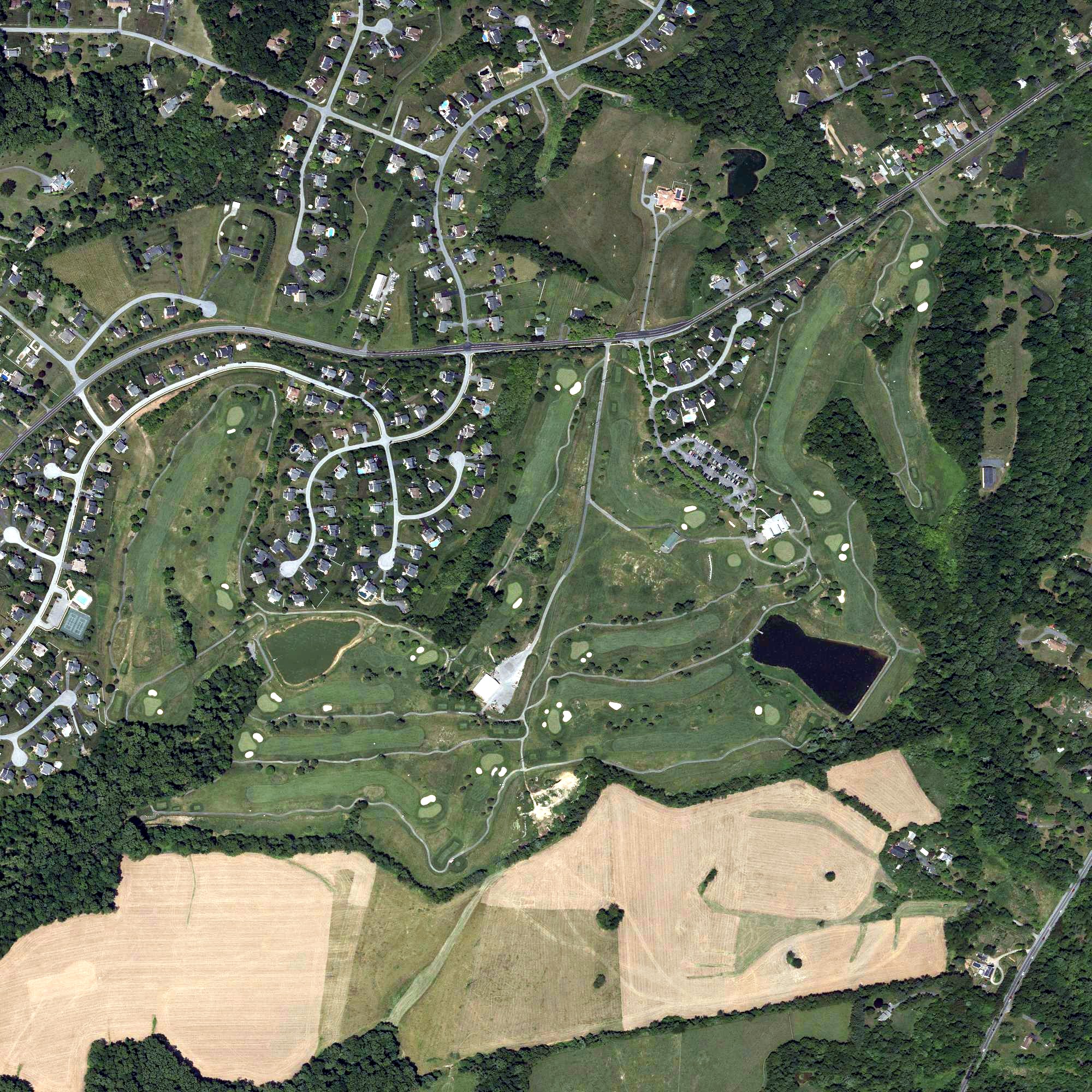 Aerial view of Rattlewood Golf Course, MD