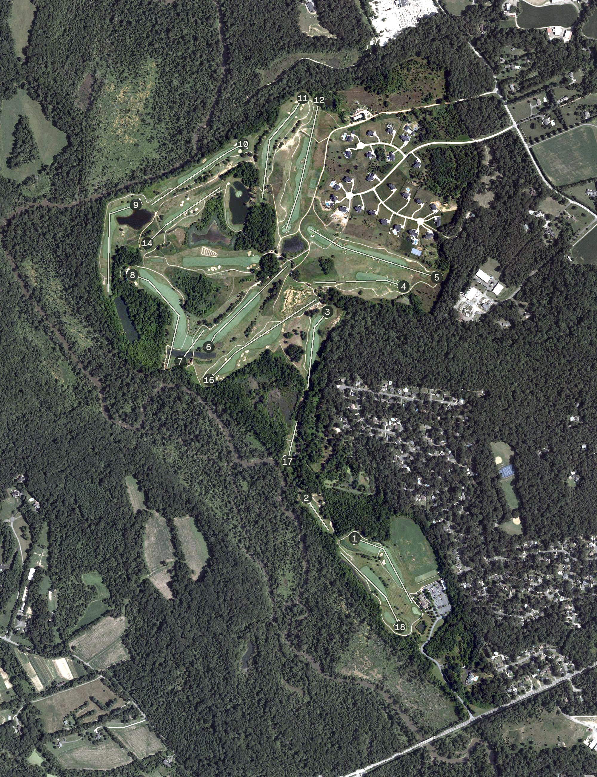 Aerial view of Renditions Golf Course, MD