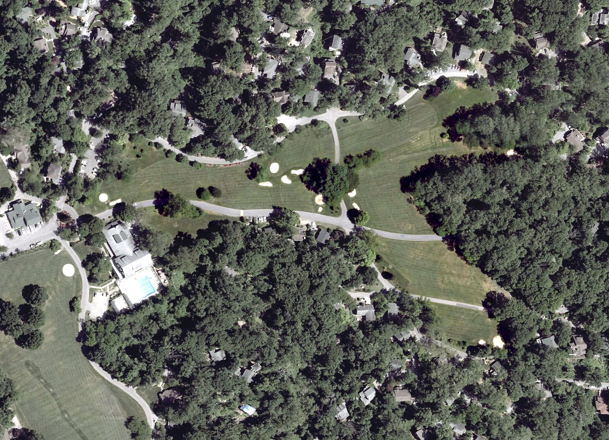 Aerial view of Sherwood Forest, MD