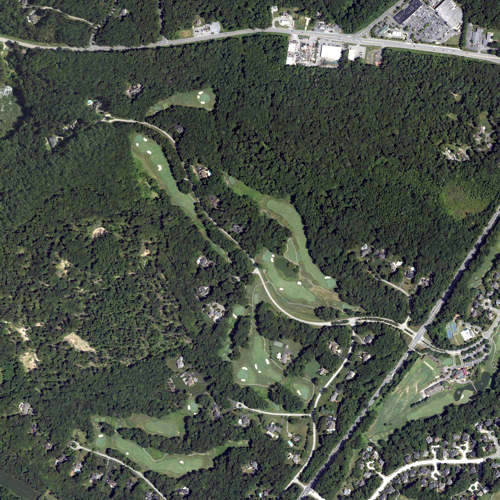 Aerial view of South River Golf Course, MD