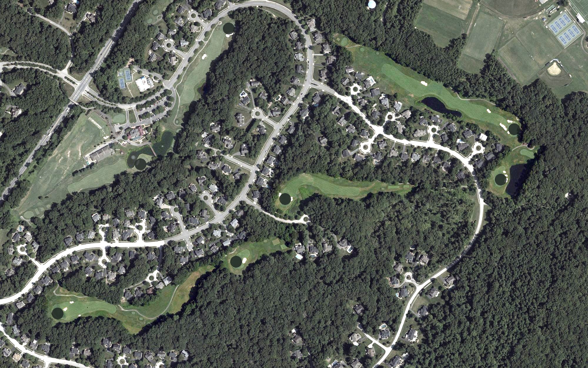 Aerial view of South River Golf Course, MD