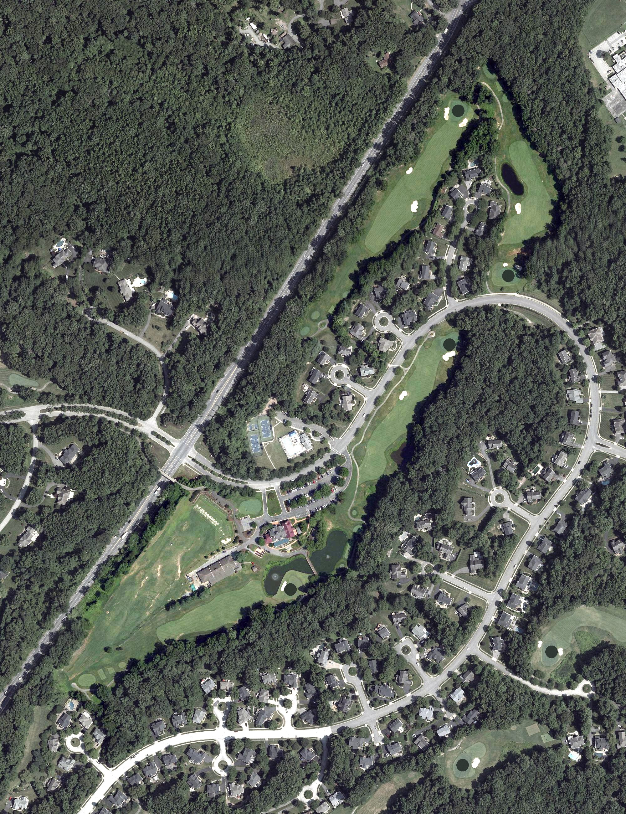 Aerial view of South River Golf Course, MD