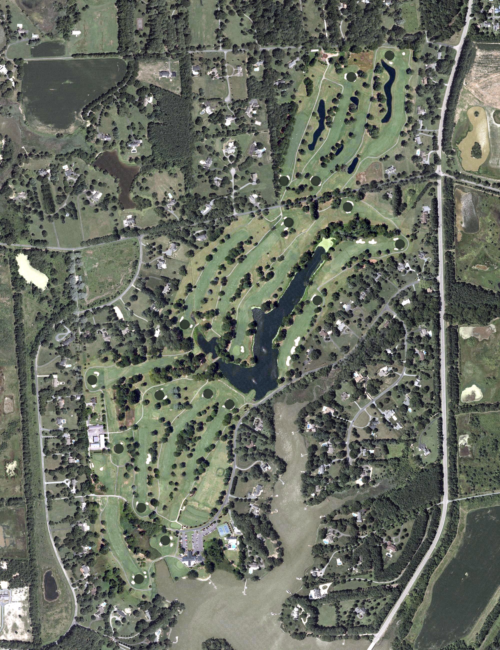 Aerial view of Talbot Country Club, MD