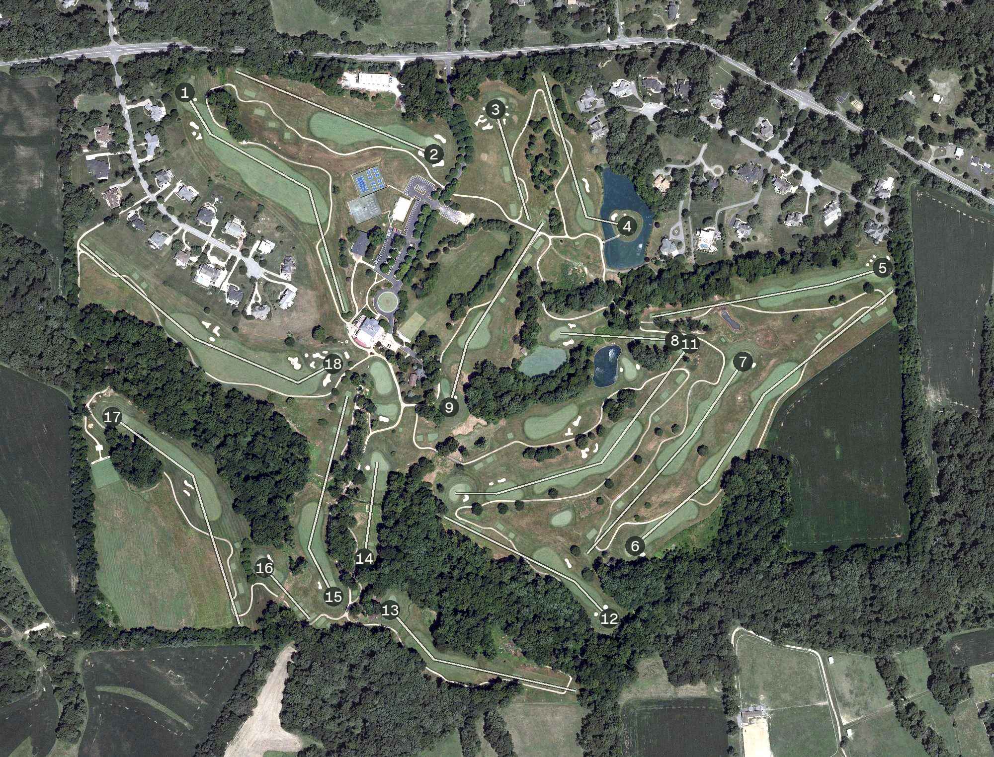 Aerial view of The Cannon Club, MD