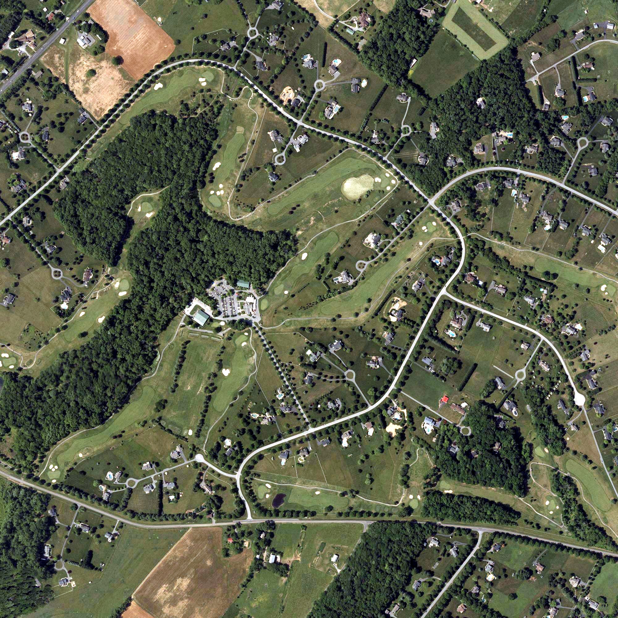Aerial view of The Links at Challedon, MD