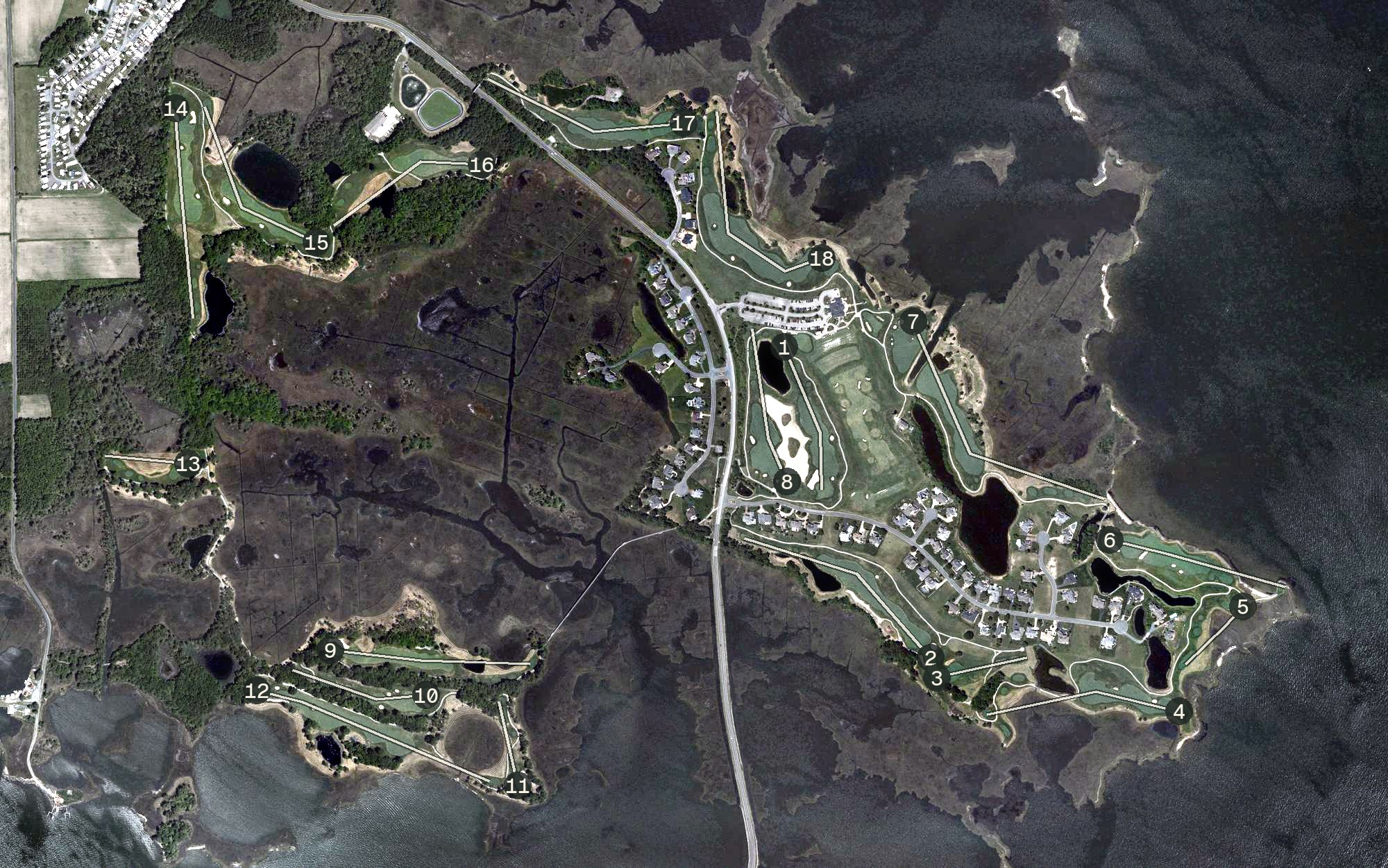 Aerial view of The Links at Lighthouse Sound, MD