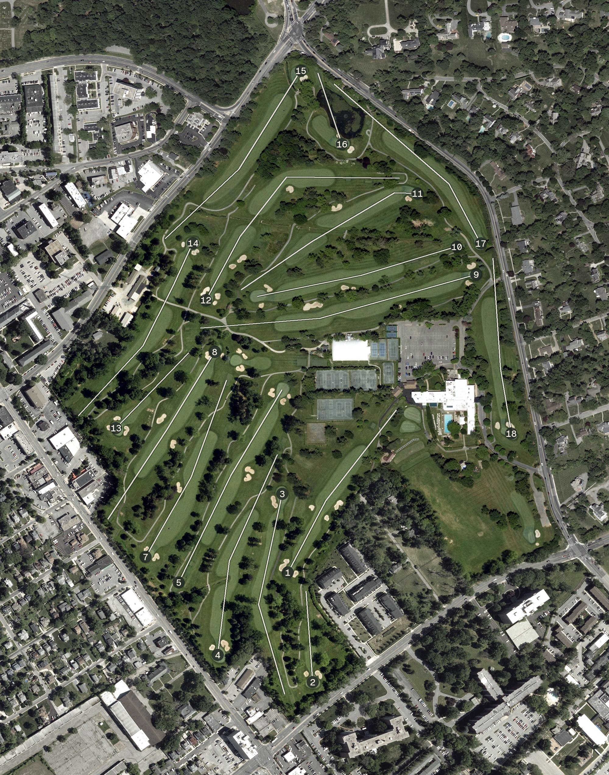Aerial view of The Suburban Club, MD