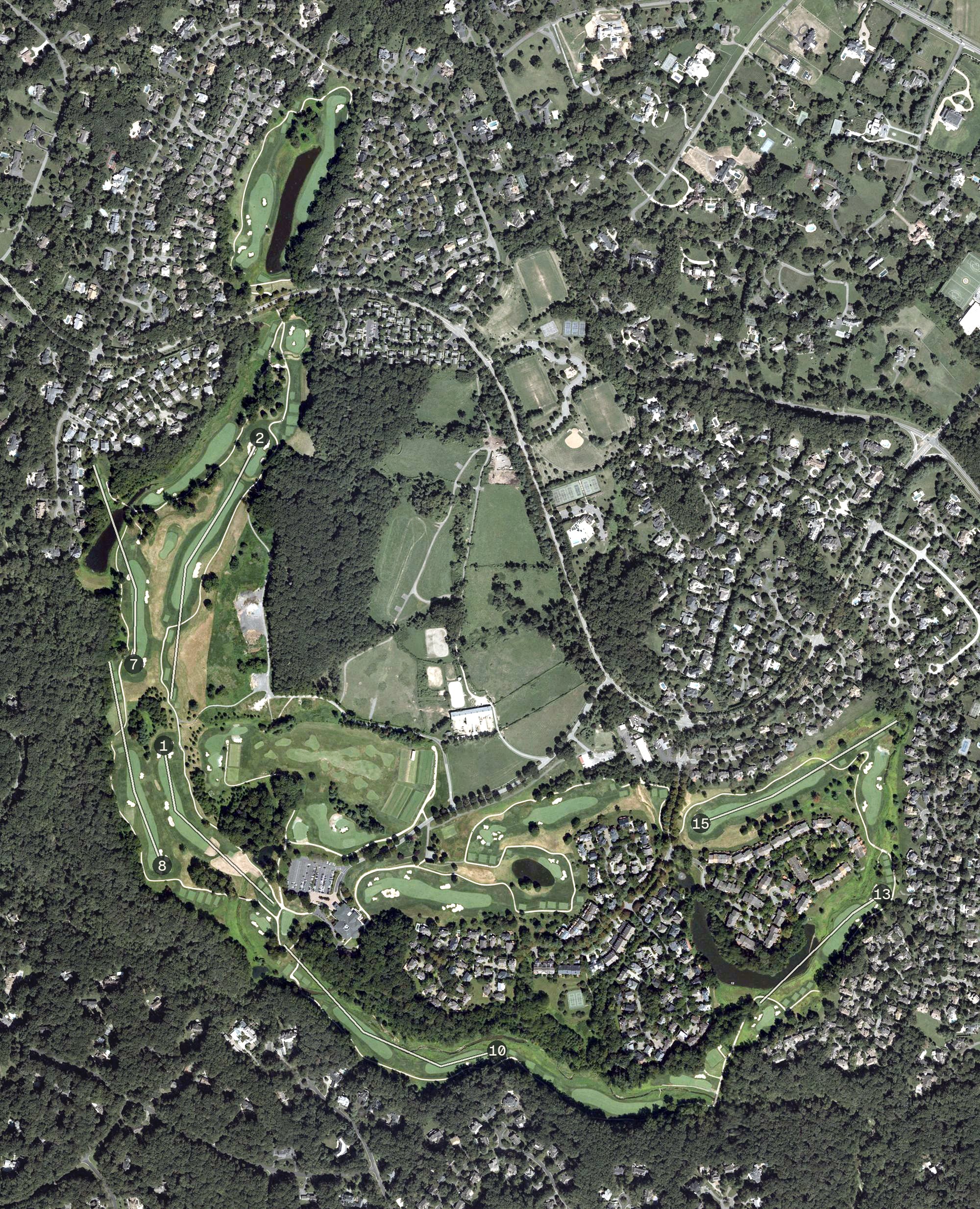 Aerial view of TPC Potomac at Avanel Farm, MD
