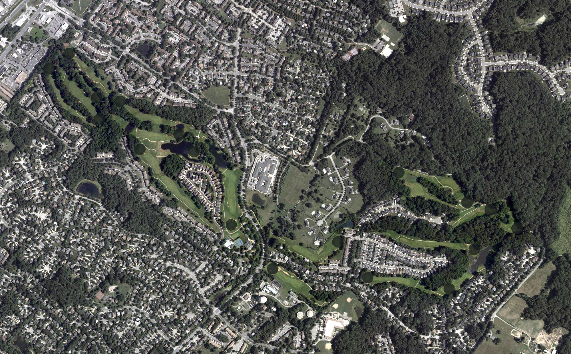 Aerial view of Walden Golf & Country Club, MD