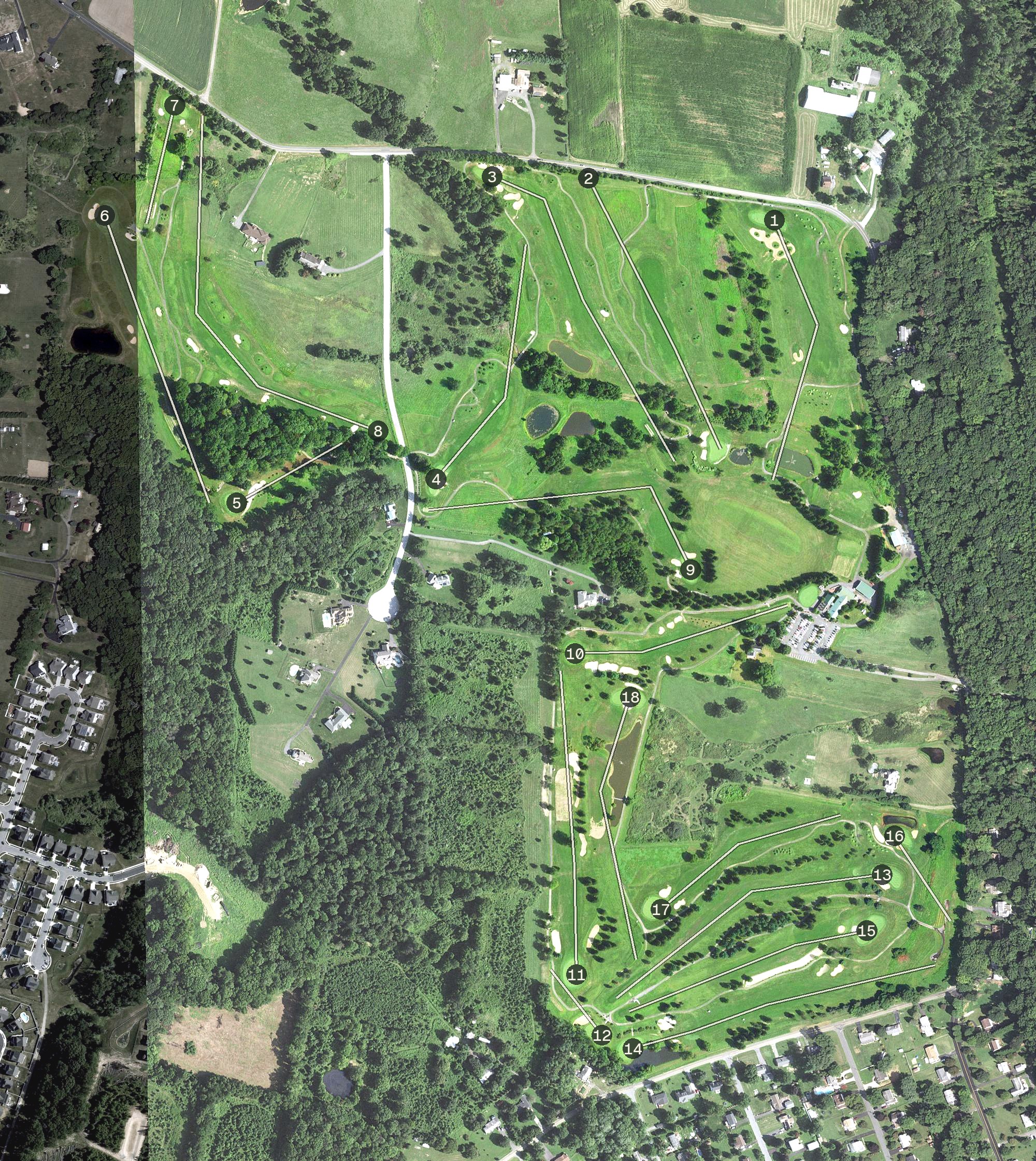 Aerial view of Wetlands Golf Course, MD