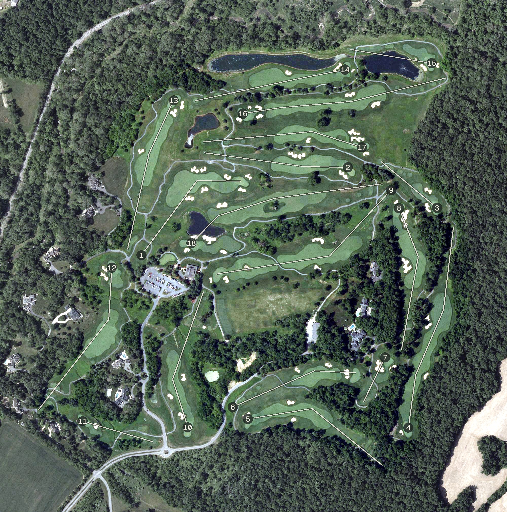 Aerial view of Whiskey Creek Golf Course, MD
