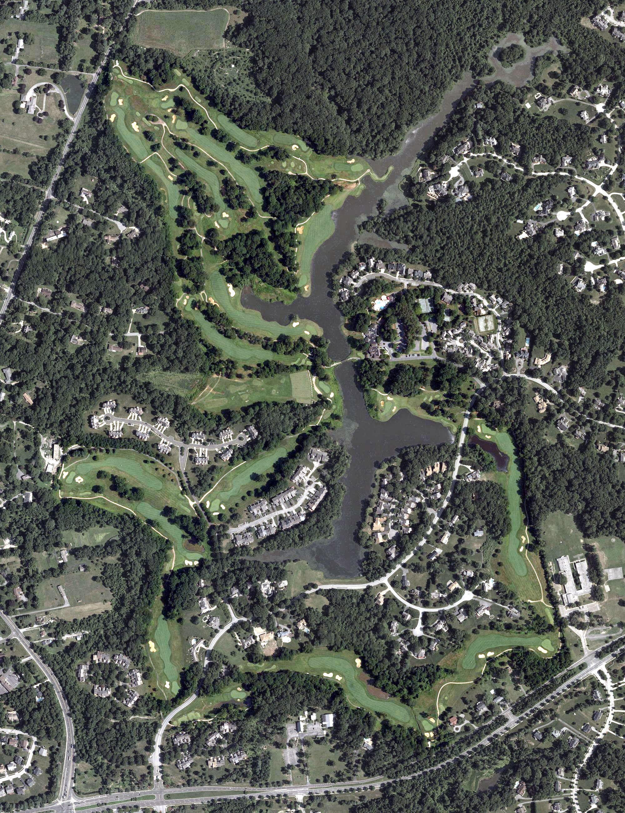 Aerial view of Woodmere Golf Club, MD