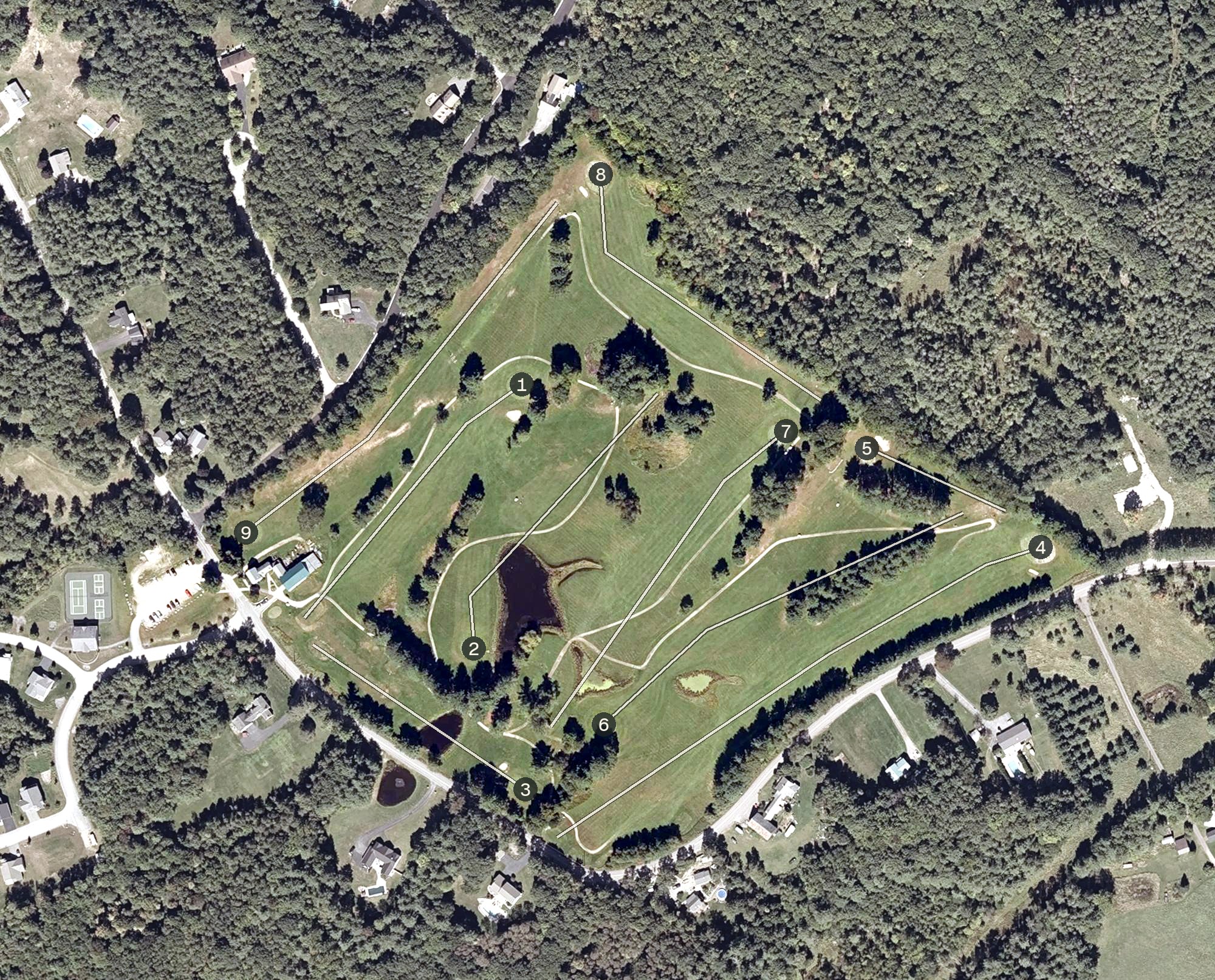 Aerial view of Apple Valley Golf Course, ME