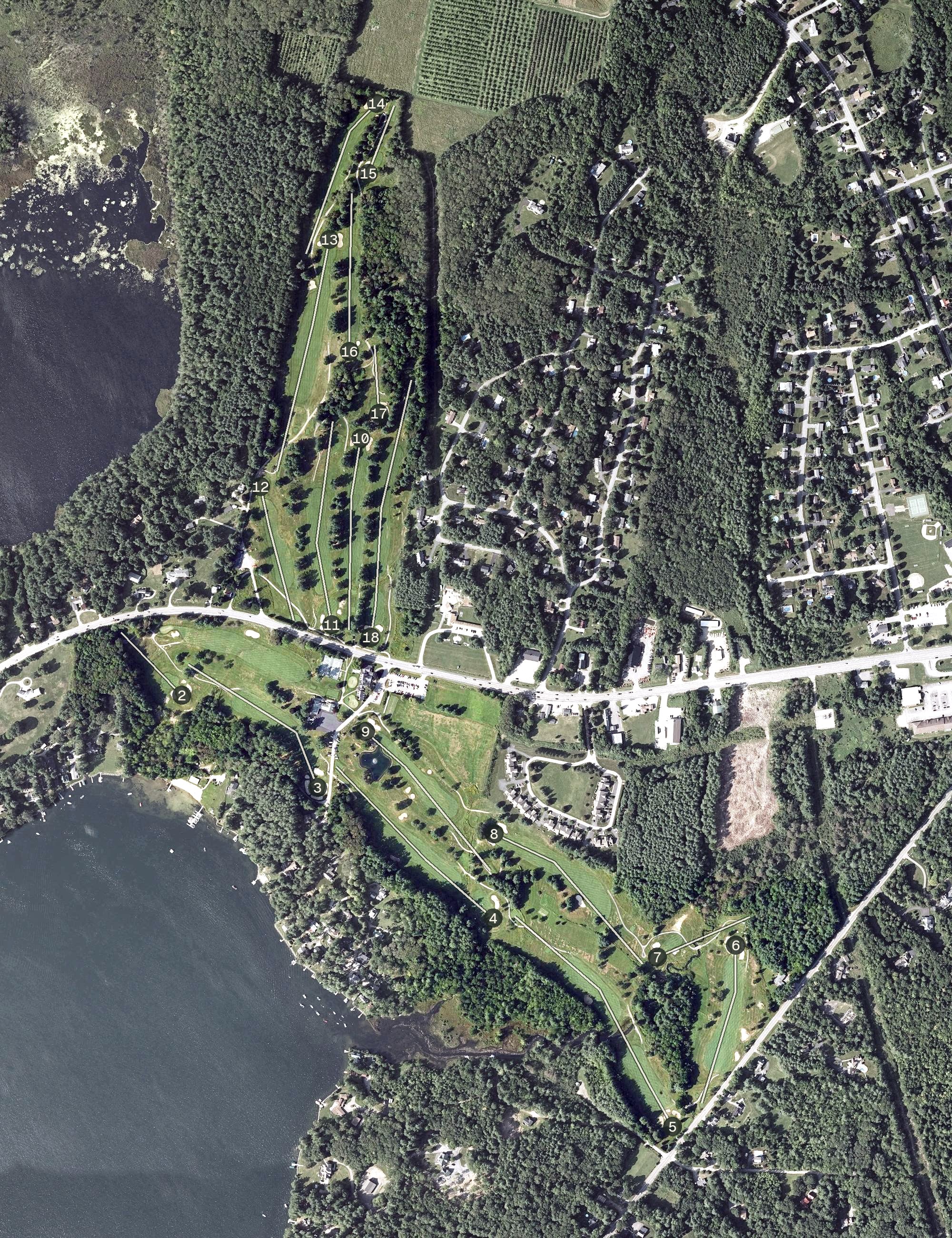 Aerial view of Augusta Country Club, ME