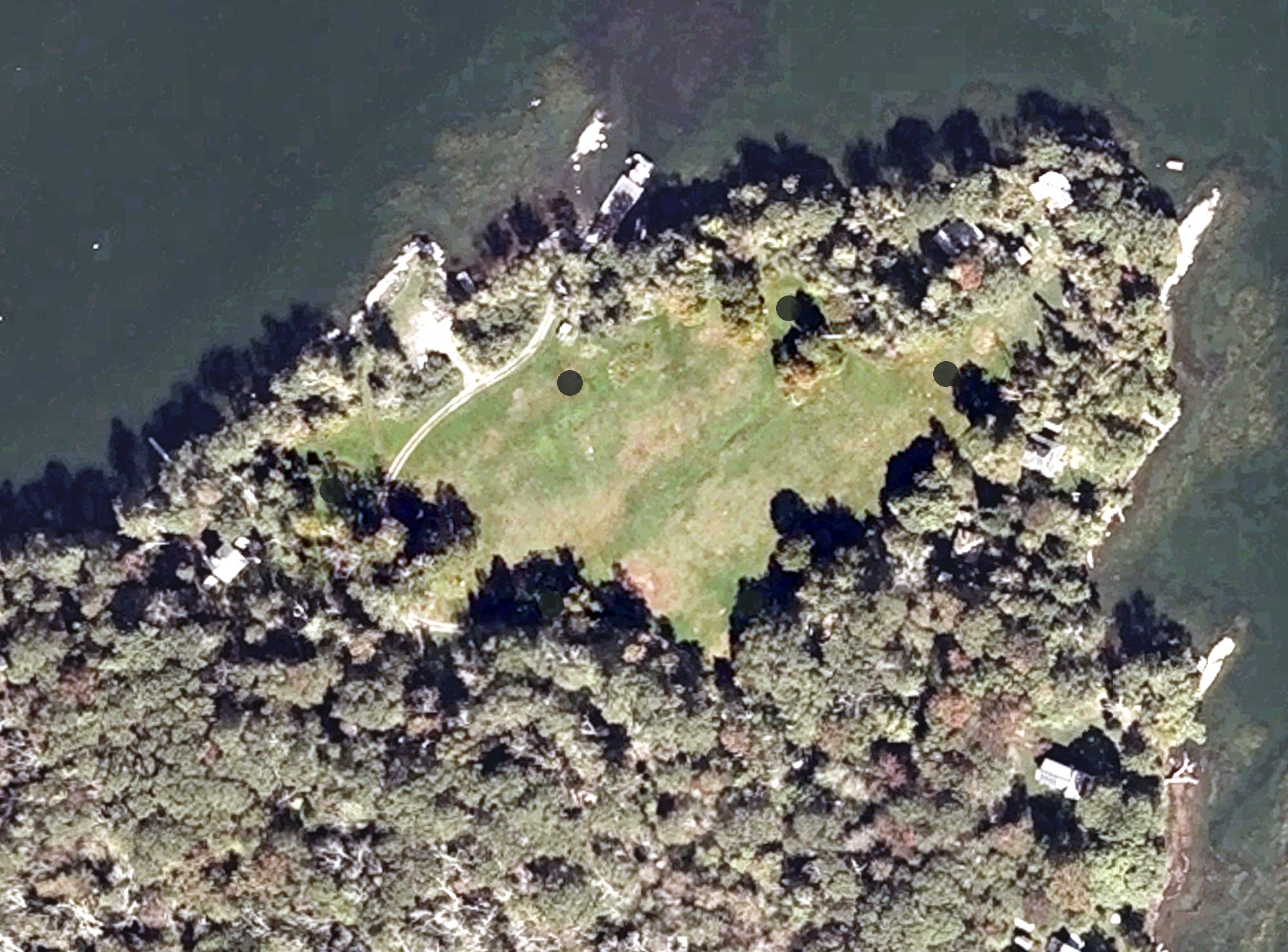 Aerial view of Bustins Island Golf Course, ME