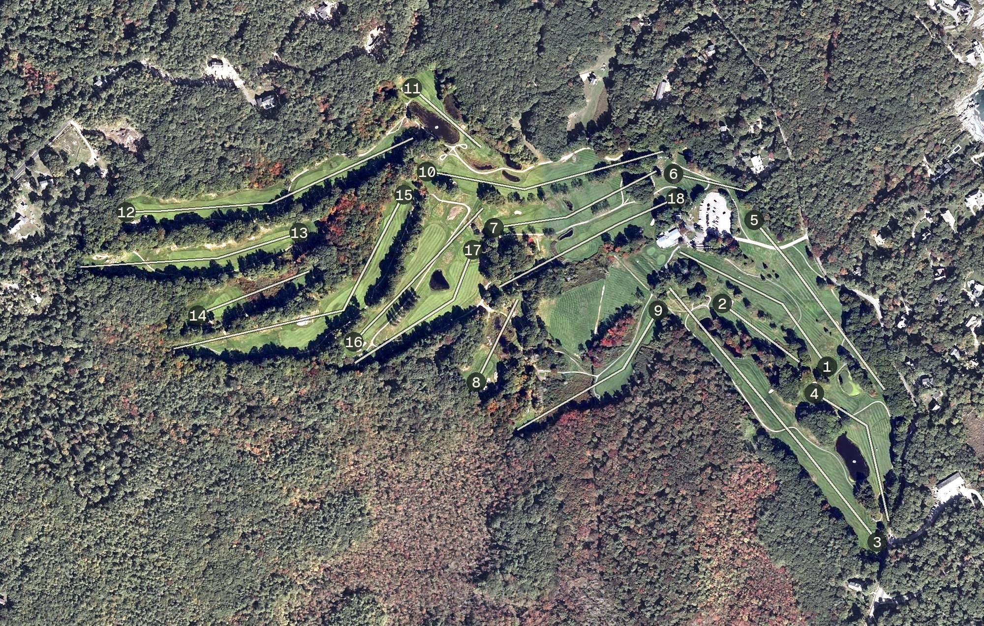 Aerial view of Cape Neddick Golf Club, ME