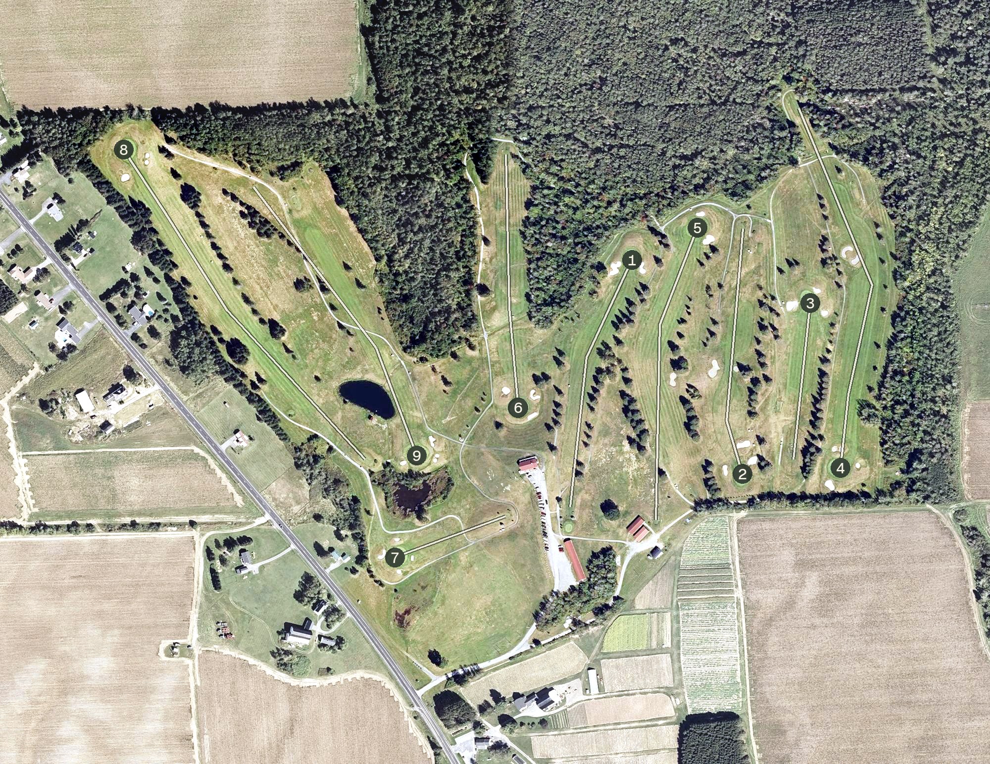 Aerial view of Caribou Country Club, ME