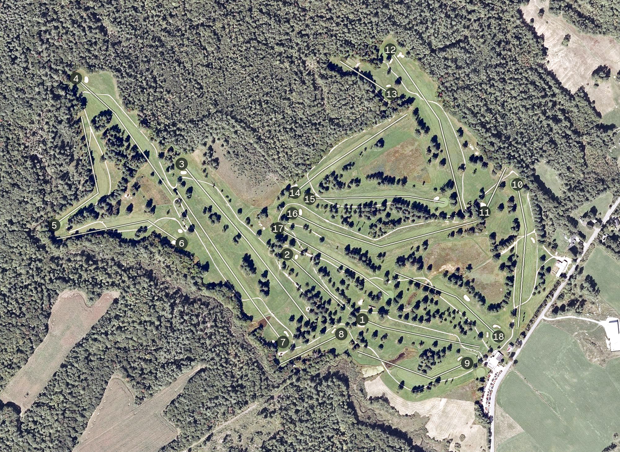 Aerial view of Fairlawn Golf Course, ME