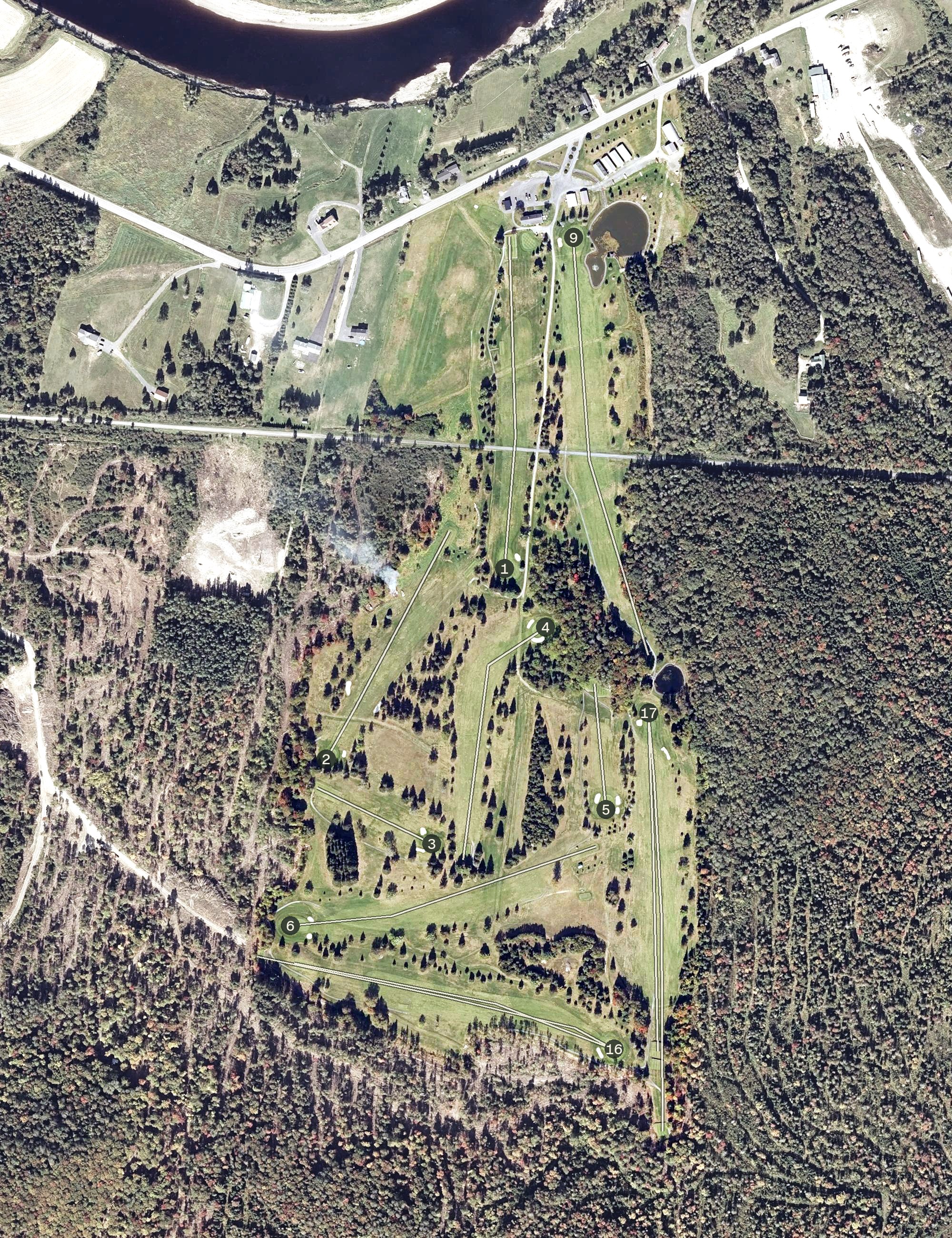 Aerial view of Fort Kent Golf Club, ME