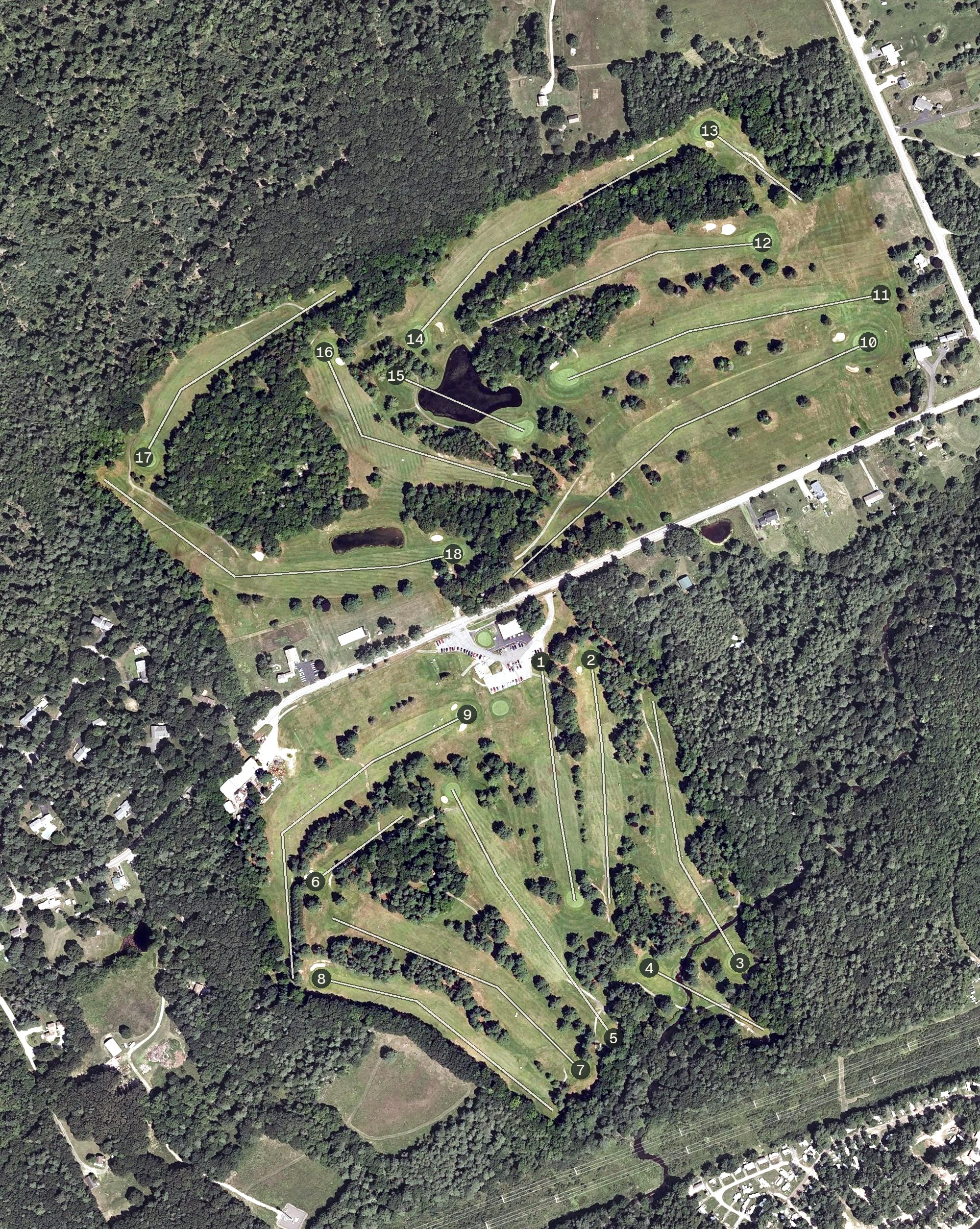 Aerial view of Gorham Country Club, ME