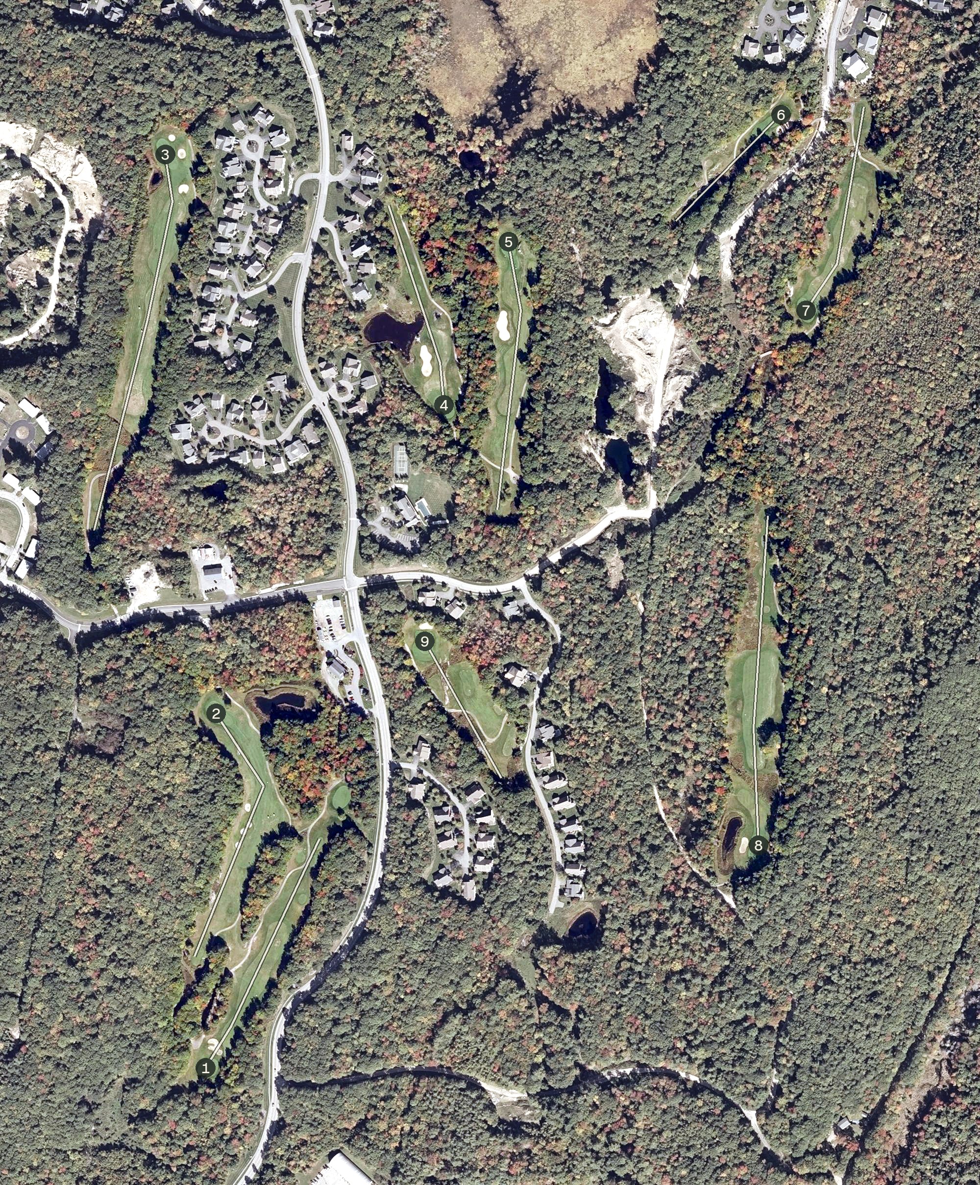 Aerial view of Highland Green Golf Club, ME