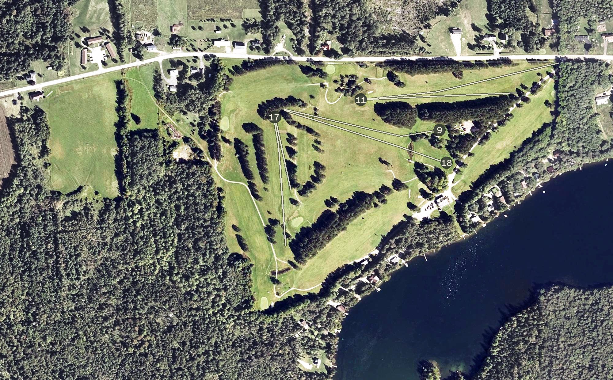 Aerial view of Houlton Community Golf Club, ME