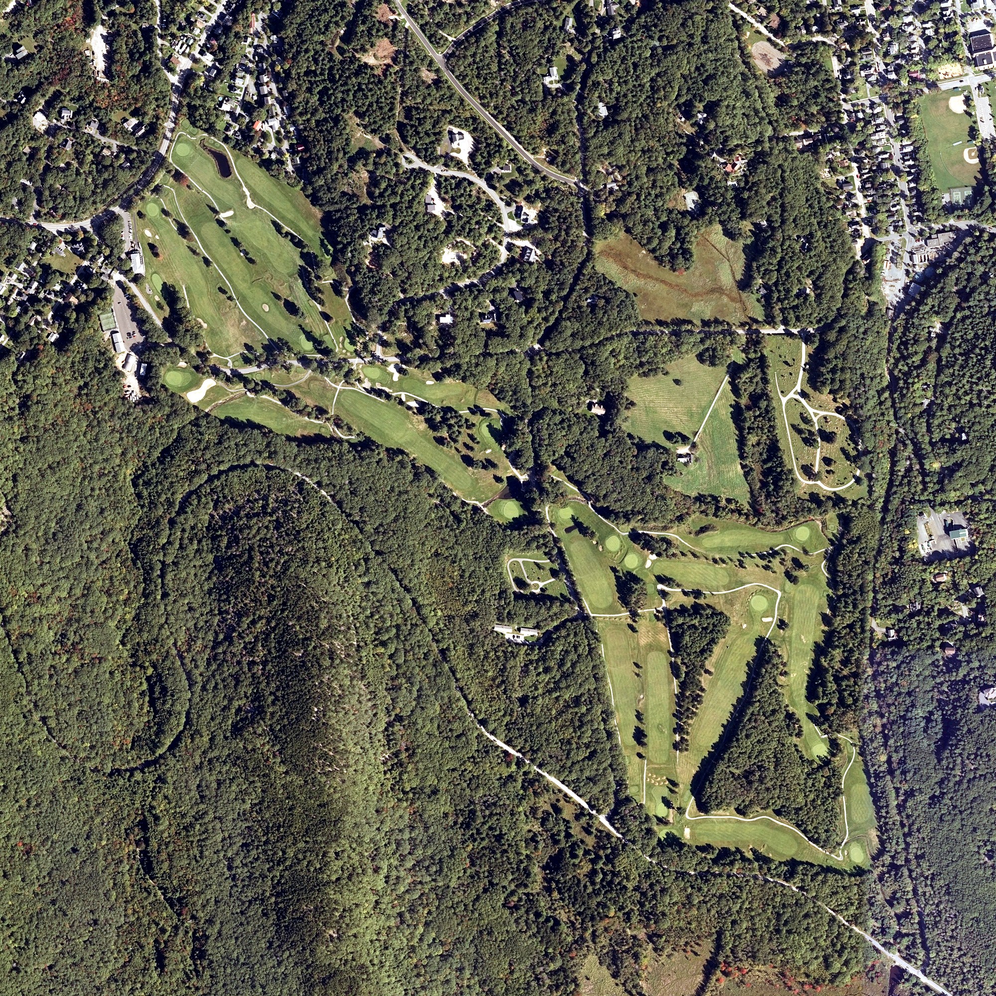 Aerial view of Kebo Valley Golf Club, ME