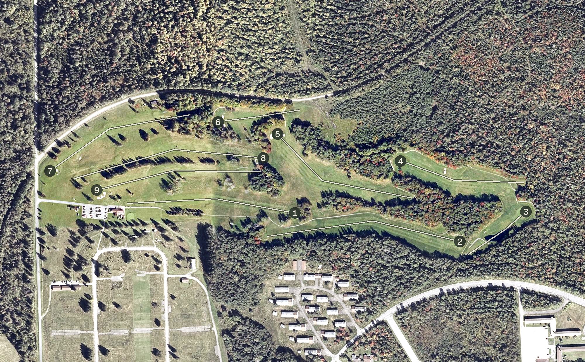 Aerial view of Lime Rock Golf Club, ME