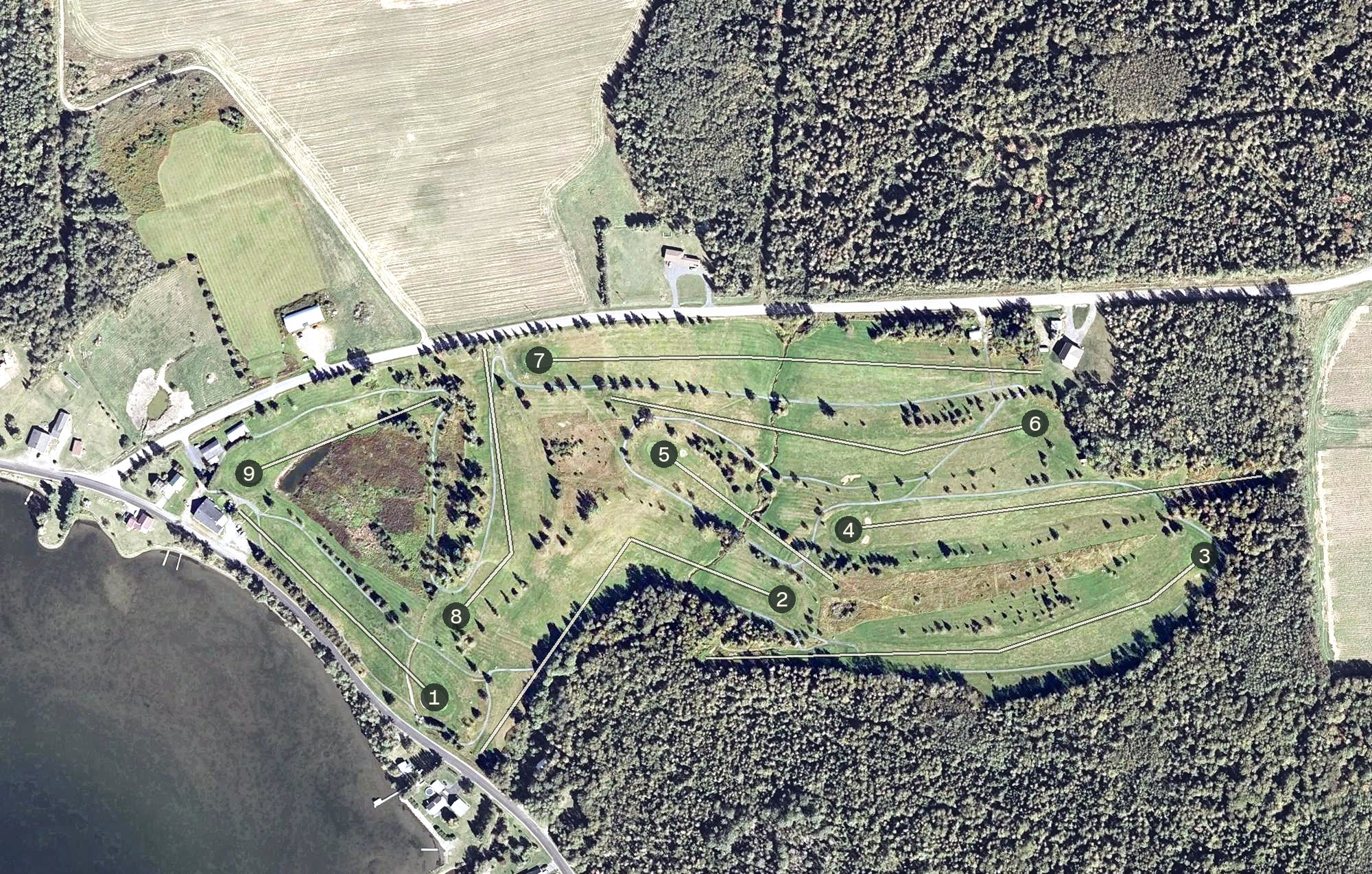 Aerial view of Long Lake Country Club, ME