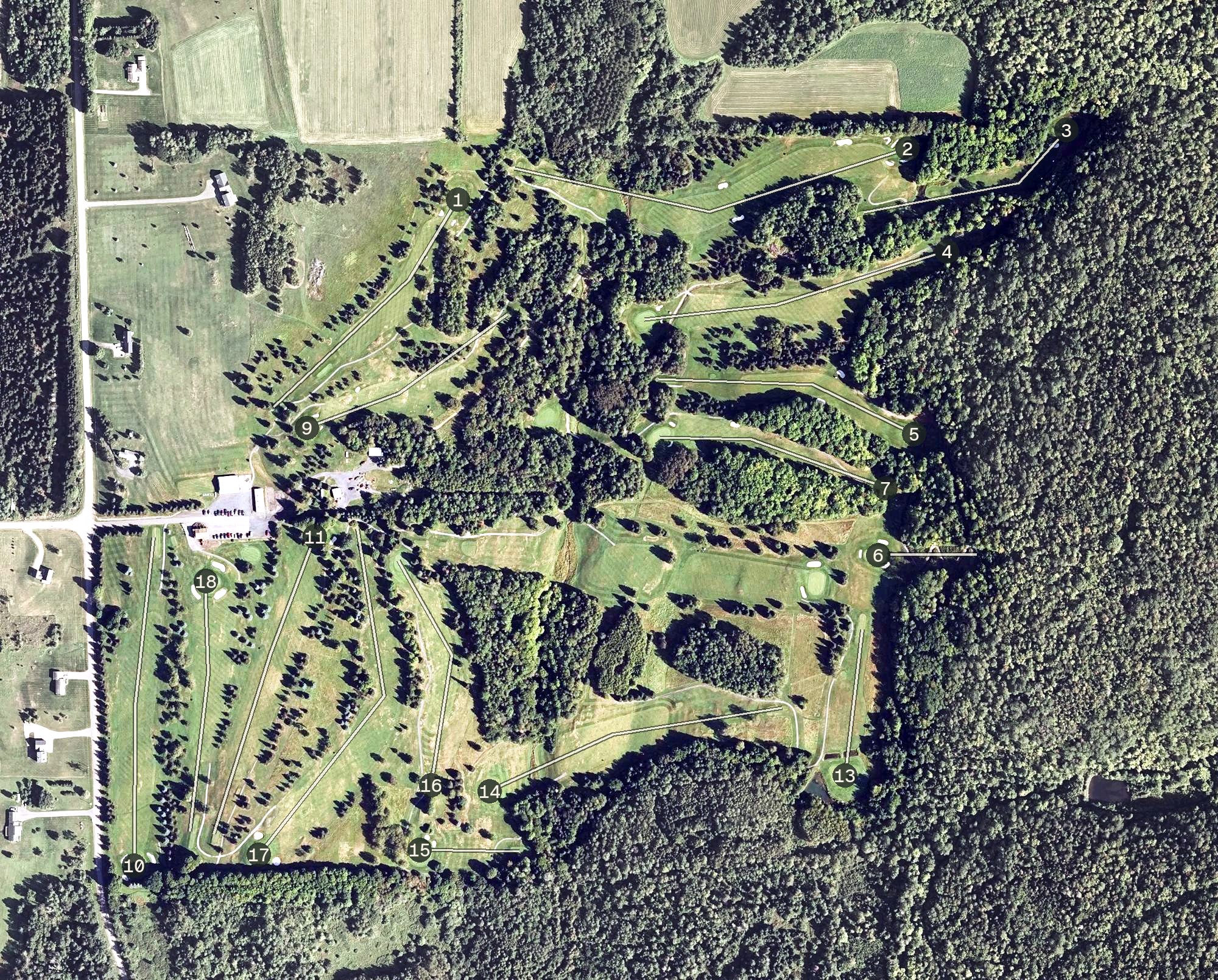 Aerial view of Mars Hill Country Club, ME