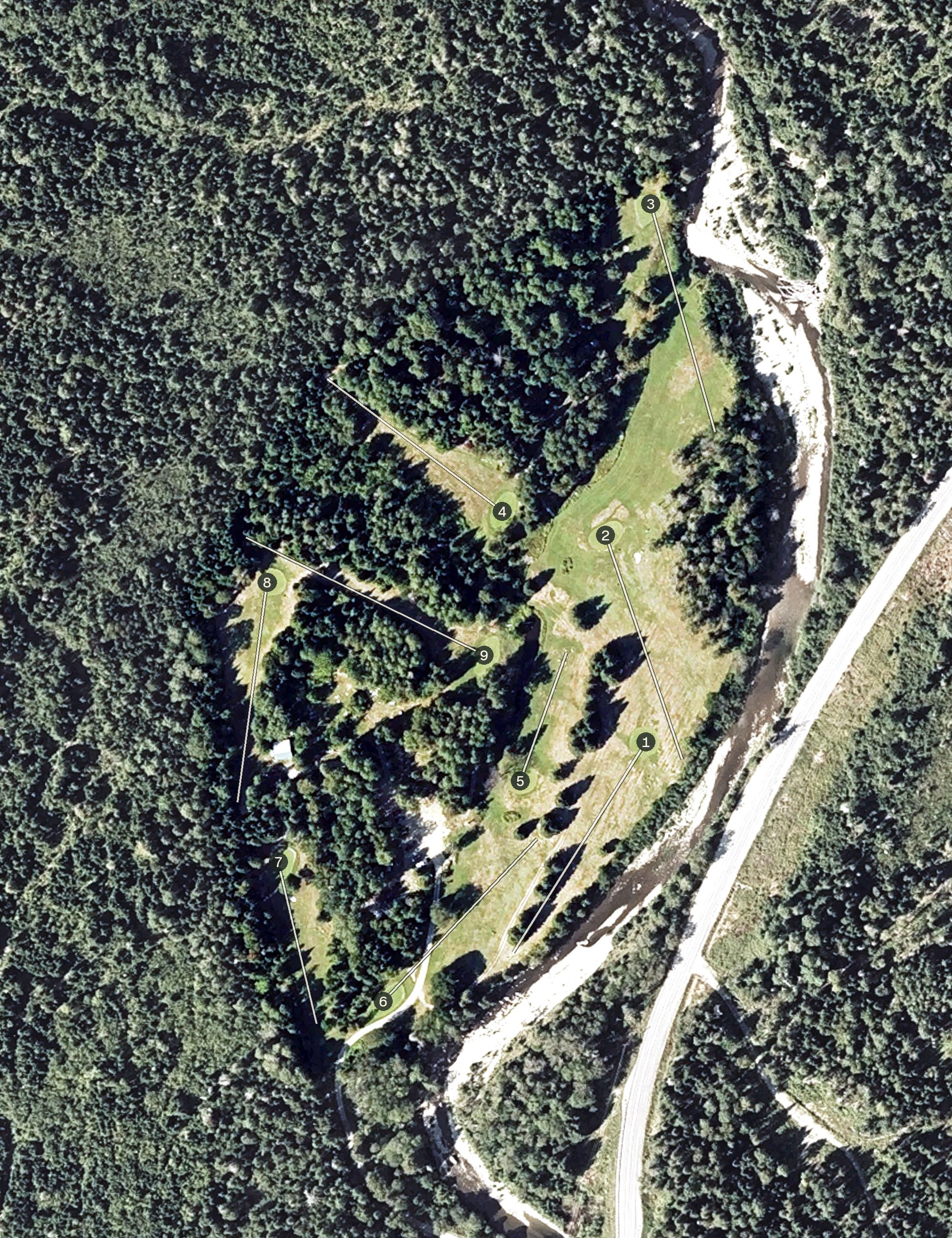 Aerial view of Moose Meadows Golf Course, ME