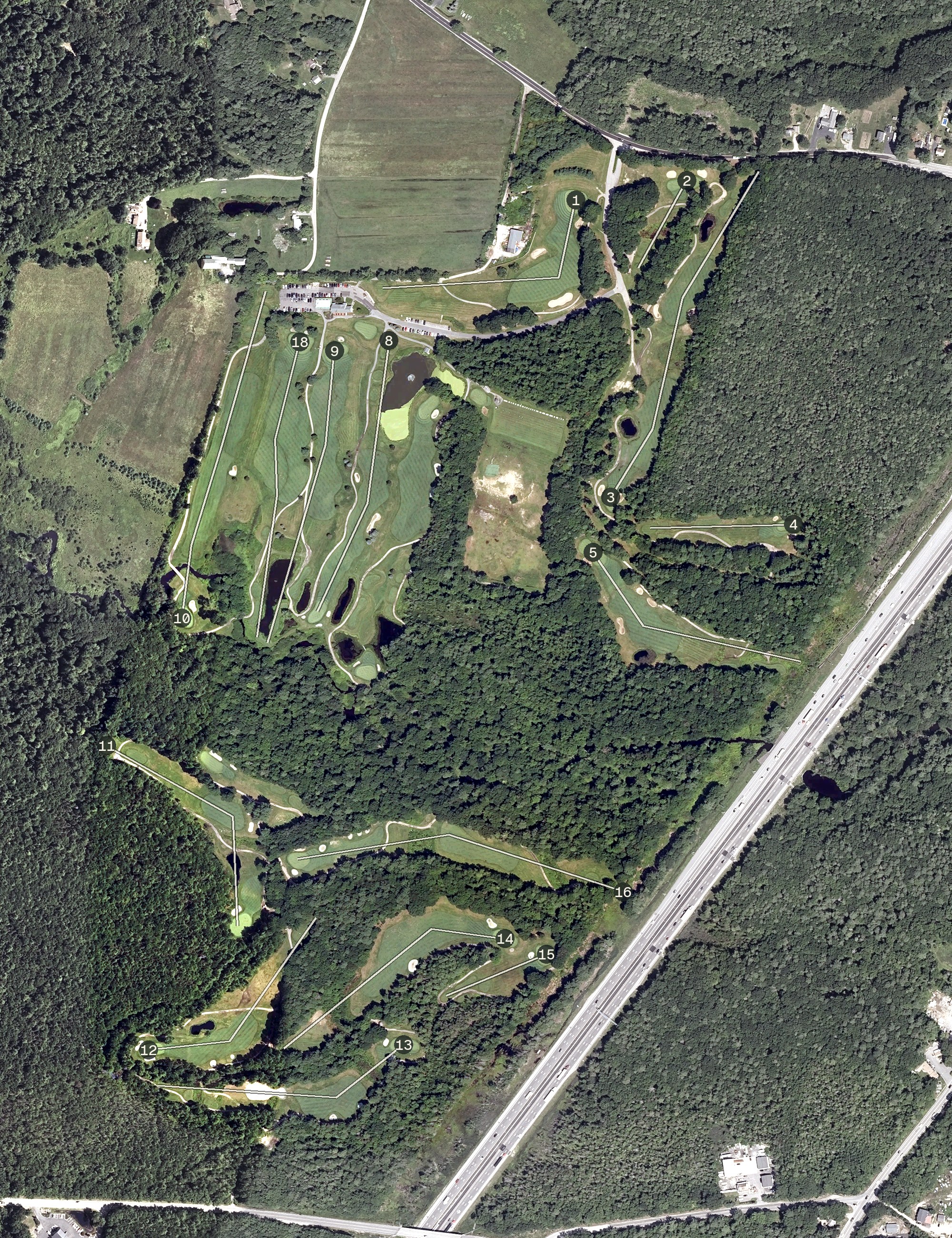 Aerial view of Nonesuch River Golf Club, ME