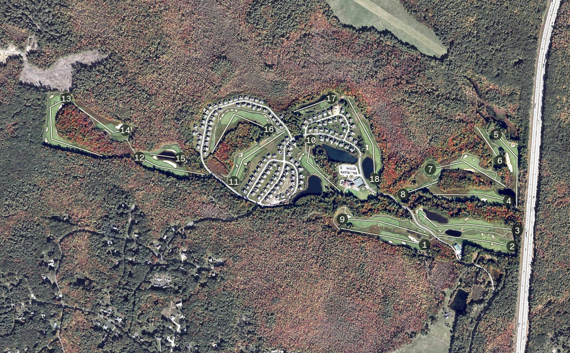 Aerial view of Old Marsh Country Club, ME