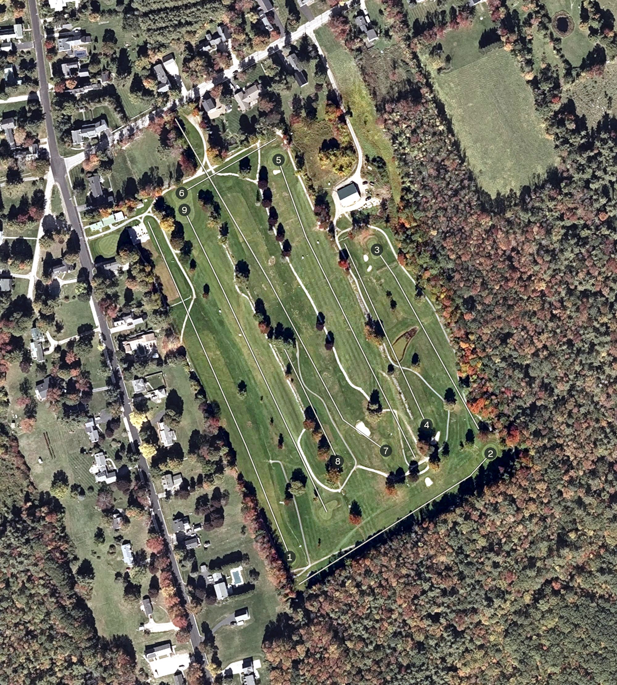 Aerial view of Paris Hill Country Club, ME