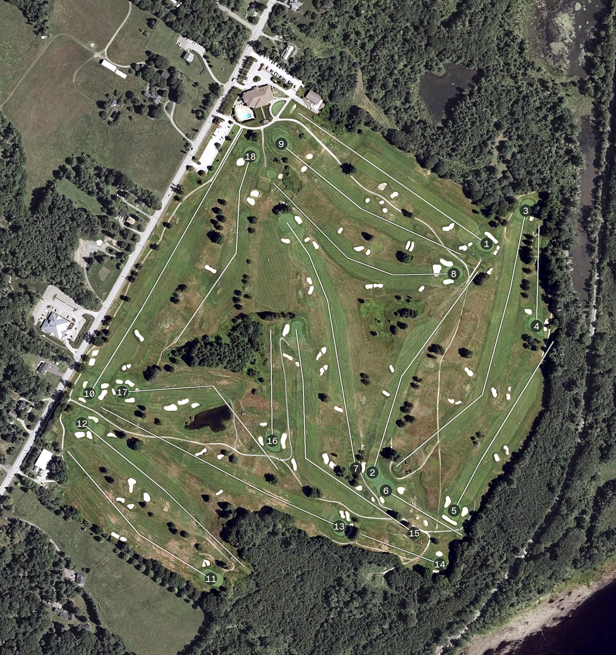 Aerial view of Penobscot Valley Country Club, ME