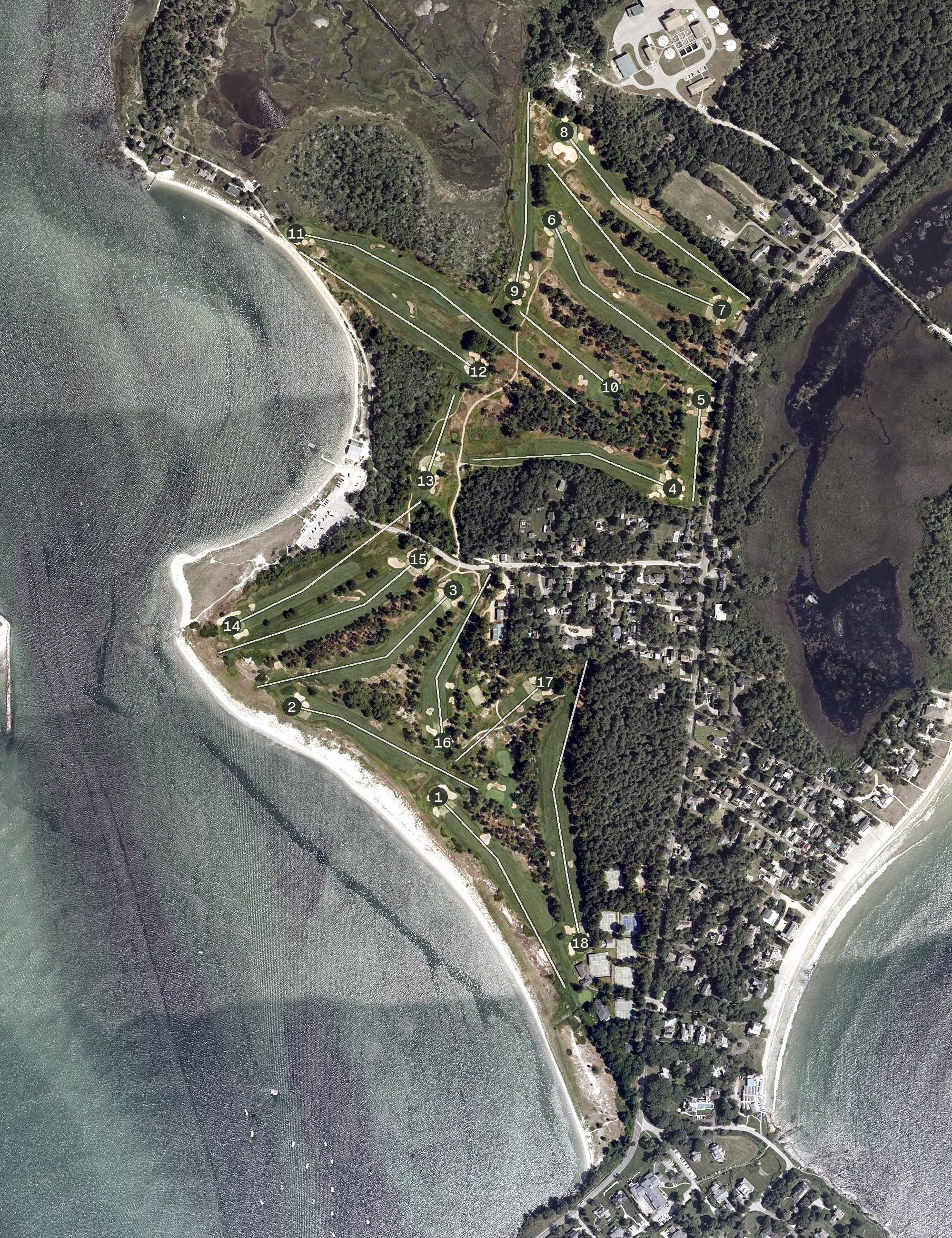 Aerial view of Prouts Neck Country Club, ME