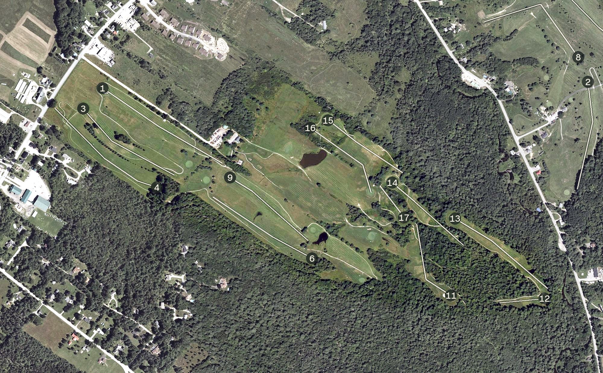 Aerial view of Rocky Knoll Country Club, ME