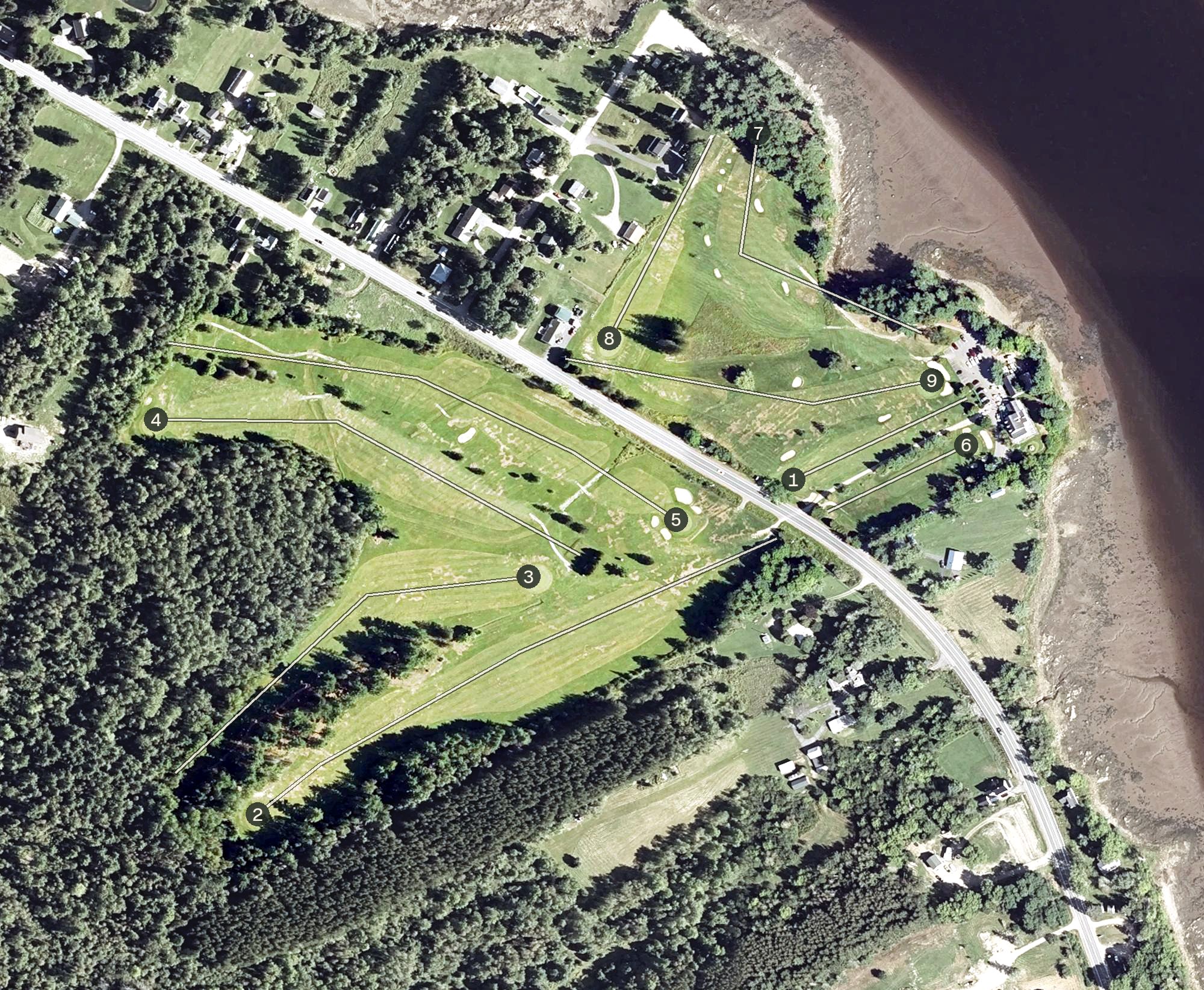 Aerial view of Saint Croix Country Club, ME